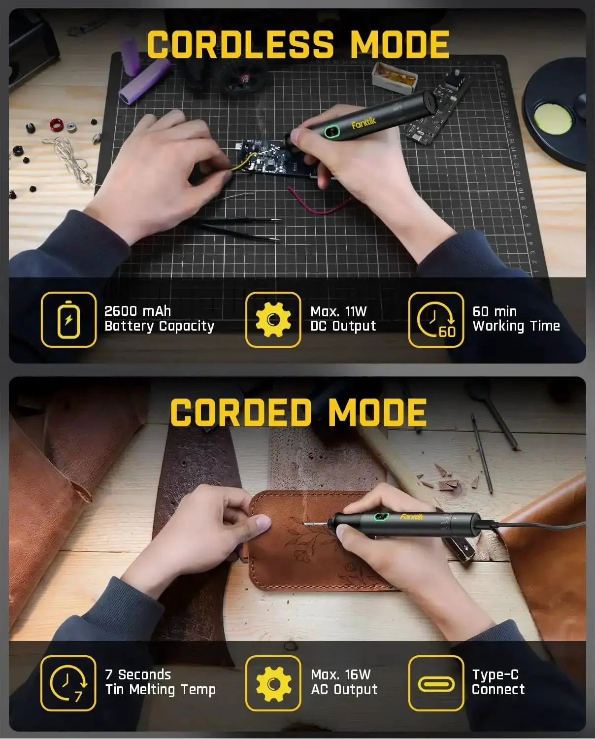 T1 Max Cordless Soldering Iron Kit With 7 Second Heat Up From 390 To 840 Fahrenheit Auto Sleep Four C210 Precision Tips And 360 Degree Swivel Stand For Precision Electronics Repair - Image 8