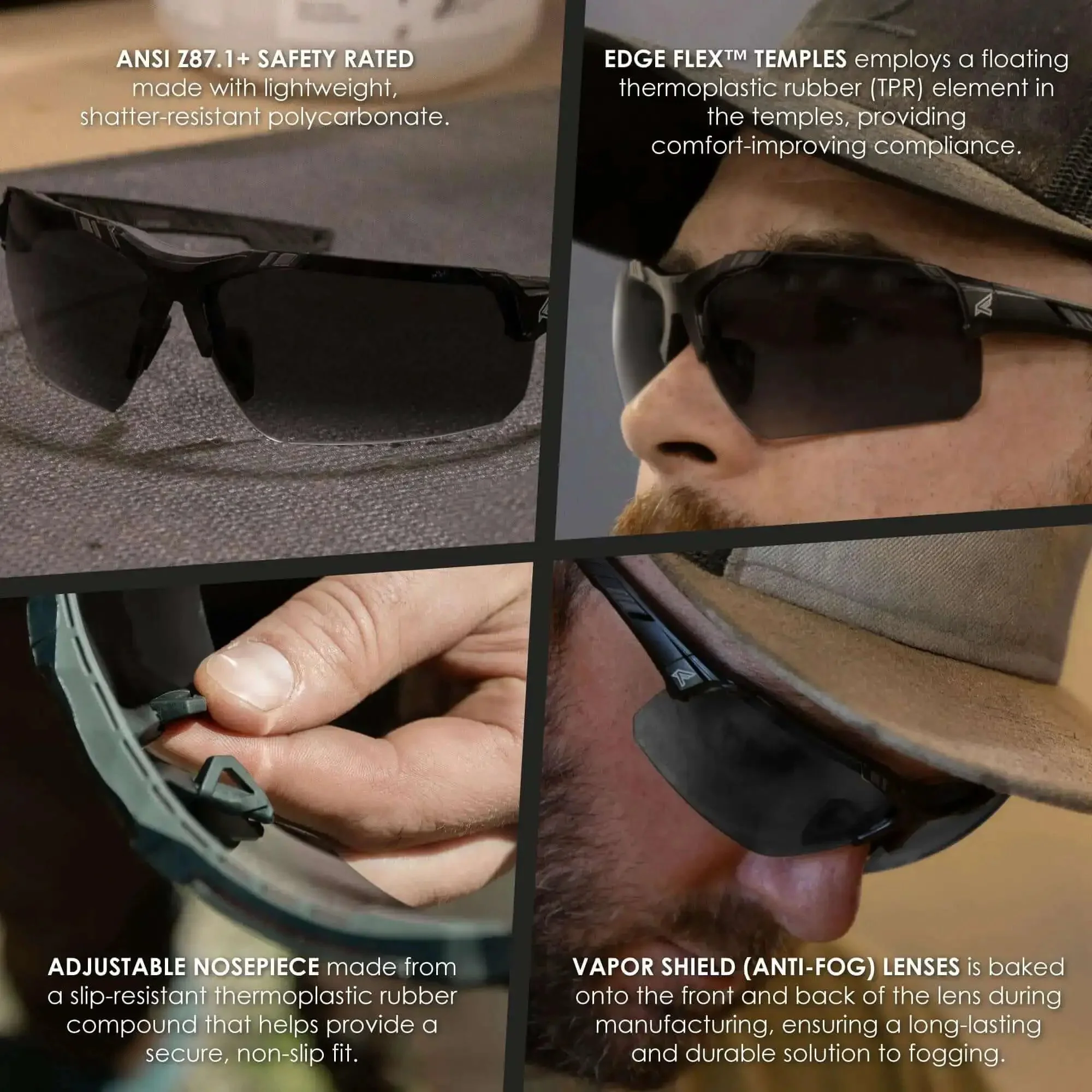 Tacana ANSI Z87.1 Safety Glasses for Men With Anti Fog Lenses Built For The Daily Grind High Impact Polycarbonate Lenses Deliver Real Eye Protection And All Day Comfort CSA Z94.3 Certified Work Sunglasses For Outdoor Tasks - Image 6