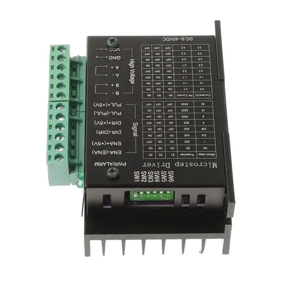TB6600 Stepper Motor Driver Controller With 32 Segments 9 To 40V DC 4A Max Drive Current For 42 57 86 Type 2 Phase And 4 Phase Steppers Rock Solid Wiring Smooth Microstepping Ideal DIY CNC 3D Printer And Hobby Projects - Image 4