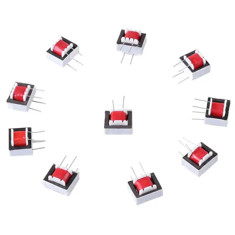Ten Pack 600 Ohm 1 To 1 Isolation Transformers For Audio Applications, EI14 Core, Stable Lead-Free Components, Tight Coupling For Clean Signal, Safe Isolation, Great For DIY Audio Gear Projects