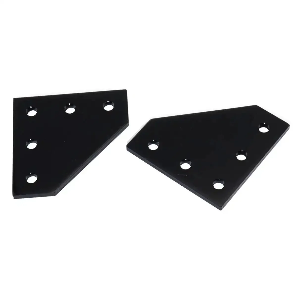 Ten Pack 60x60x4mm L Shaped Corner Bracket Plate For 20x20mm Aluminum Extrusion 5 Hole 90 Degree Outside Joining Plate In Anodized Black Finish Beefy Heavy Duty Aluminum Alloy Construction For Strong Easy Frame Assembly - Image 3