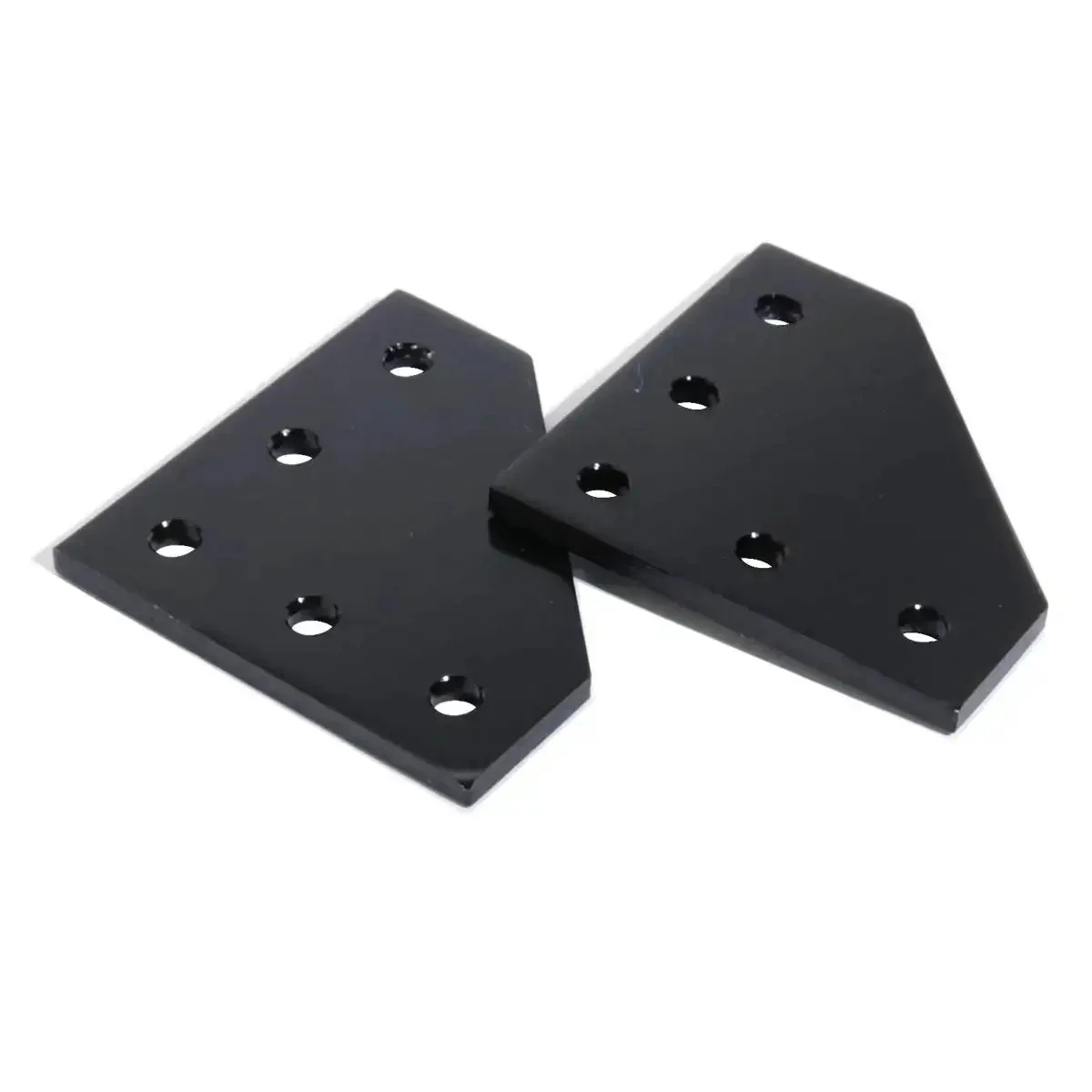 Ten Pack 60x60x4mm L Shaped Corner Bracket Plate For 20x20mm Aluminum Extrusion 5 Hole 90 Degree Outside Joining Plate In Anodized Black Finish Beefy Heavy Duty Aluminum Alloy Construction For Strong Easy Frame Assembly - Image 4