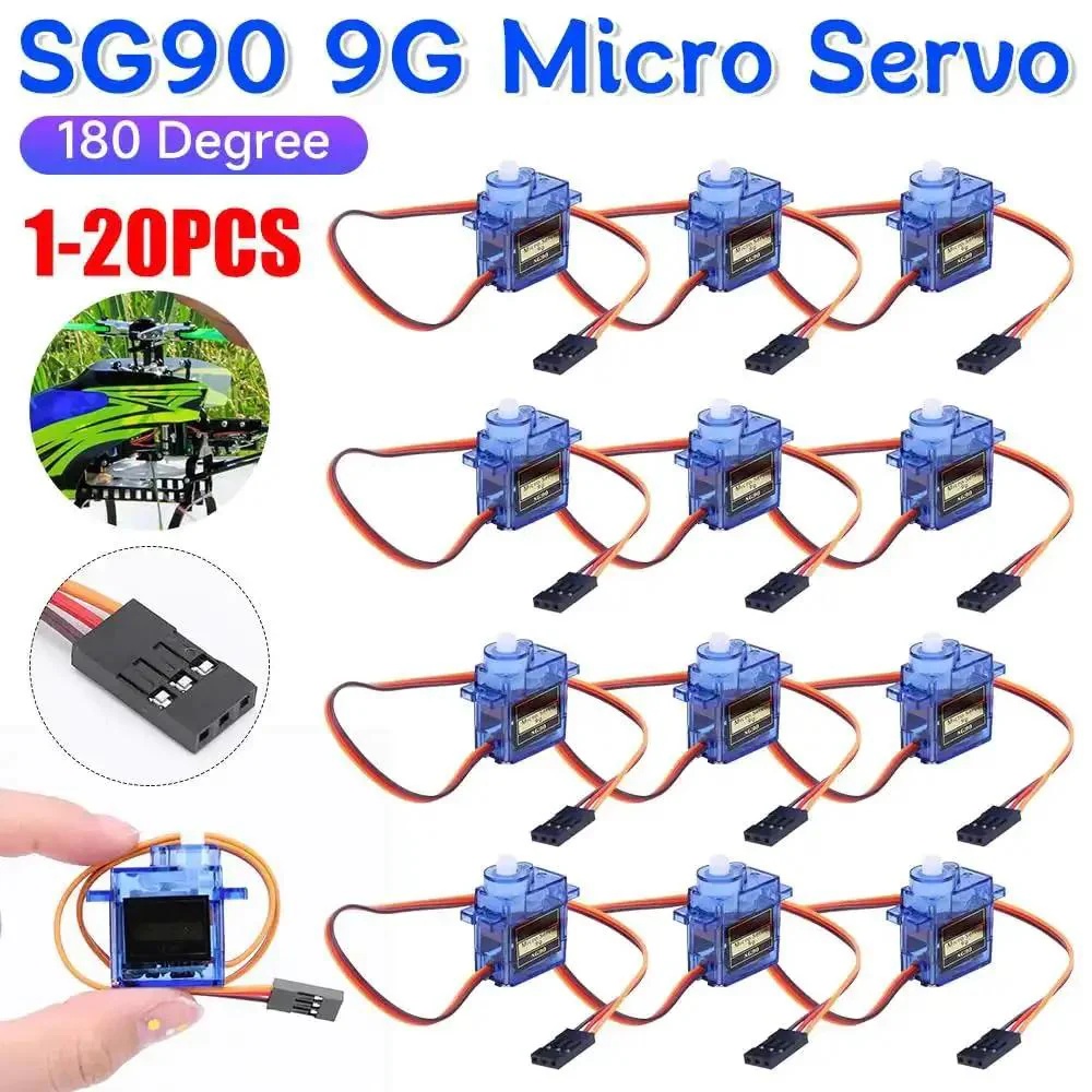 Ten Pack 9G Micro Servo Motors Kit For Arduino Projects And SG90 Micro Servos For RC Cars Boats Helicopters Planes With Metal Gear Upgrade And 17.5 Oz In Torque For Precise Tiny Robot Arms And DIY RC Systems Great For Hobbyists And Classroom Projects Too - Image 9