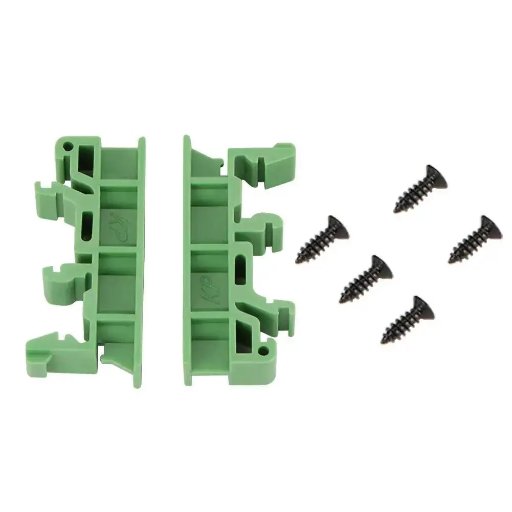 Ten Pack DIN Rail PCB Mounting Brackets For 35mm C45 Rails Green Clips For DIY Electrical Projects Durable Holder Carrier Mounting Clips Easy Snap In Includes Ten Sets For Secure PCB Mounting - Image 4