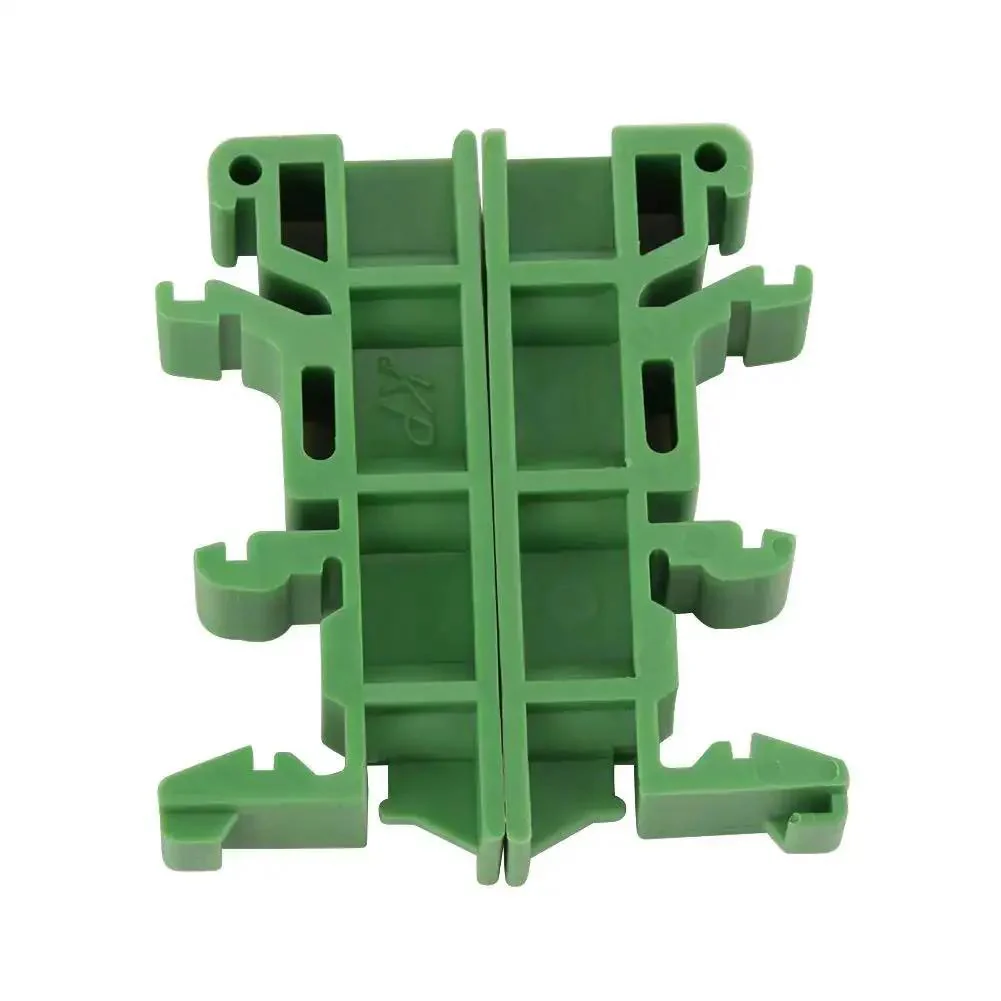 Ten Pack DIN Rail PCB Mounting Brackets For 35mm C45 Rails Green Clips For DIY Electrical Projects Durable Holder Carrier Mounting Clips Easy Snap In Includes Ten Sets For Secure PCB Mounting - Image 5