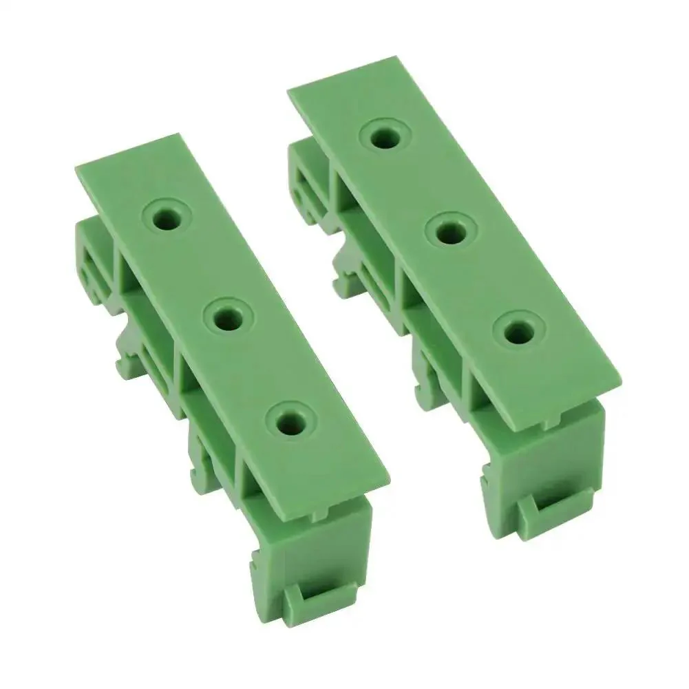Ten Pack DIN Rail PCB Mounting Brackets For 35mm C45 Rails Green Clips For DIY Electrical Projects Durable Holder Carrier Mounting Clips Easy Snap In Includes Ten Sets For Secure PCB Mounting - Image 6
