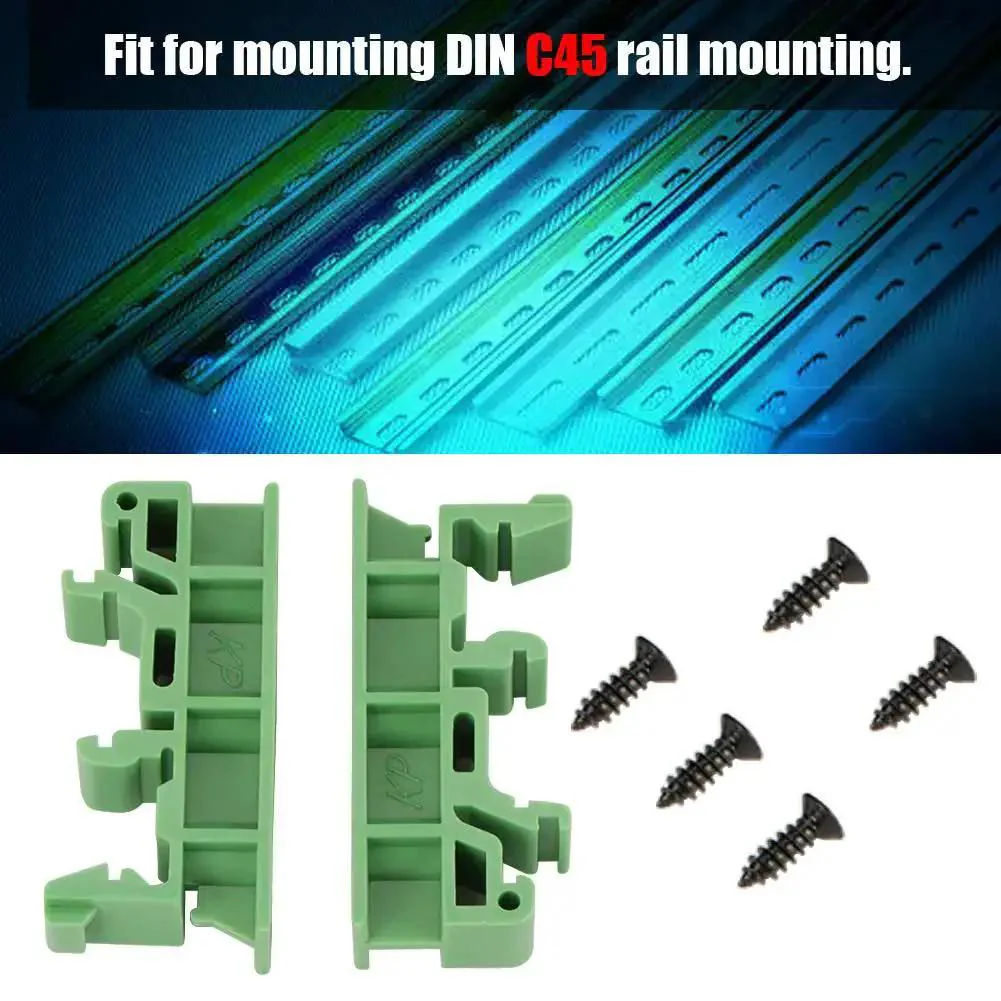 Ten Pack DIN Rail PCB Mounting Brackets For 35mm C45 Rails Green Clips For DIY Electrical Projects Durable Holder Carrier Mounting Clips Easy Snap In Includes Ten Sets For Secure PCB Mounting - Image 8