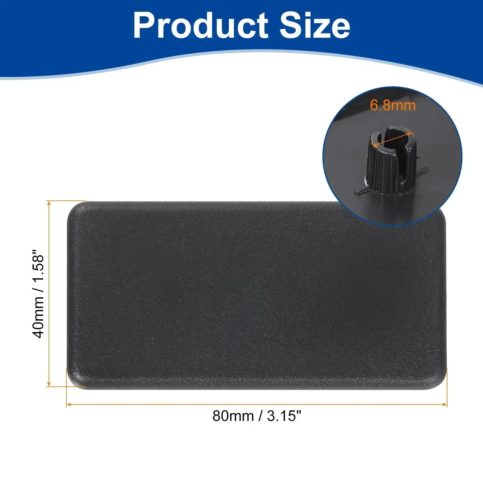 Ten Pack Extruded End Cap Nylon 40x80mm T Slot Aluminum Profile 4080 European Standard End Cap Extrusion Plug For Trolley Fish Tank Rack Storage Rack Black - Image 5