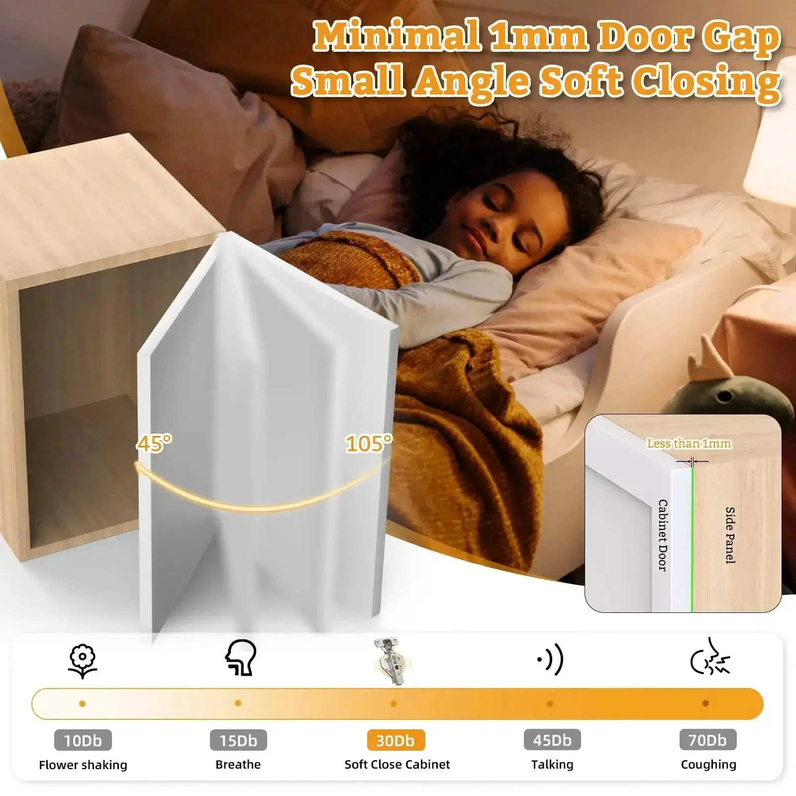 Ten Pack Full Overlay Cabinet Hinges With Soft Close For Kitchen Cabinets, 105 Degree Opening, 4D Adjustment, Concealed Clip On Plate, Universal Fit For Face Frame And Frameless Doors, Easy Install And Smooth Slow Closing - Image 5