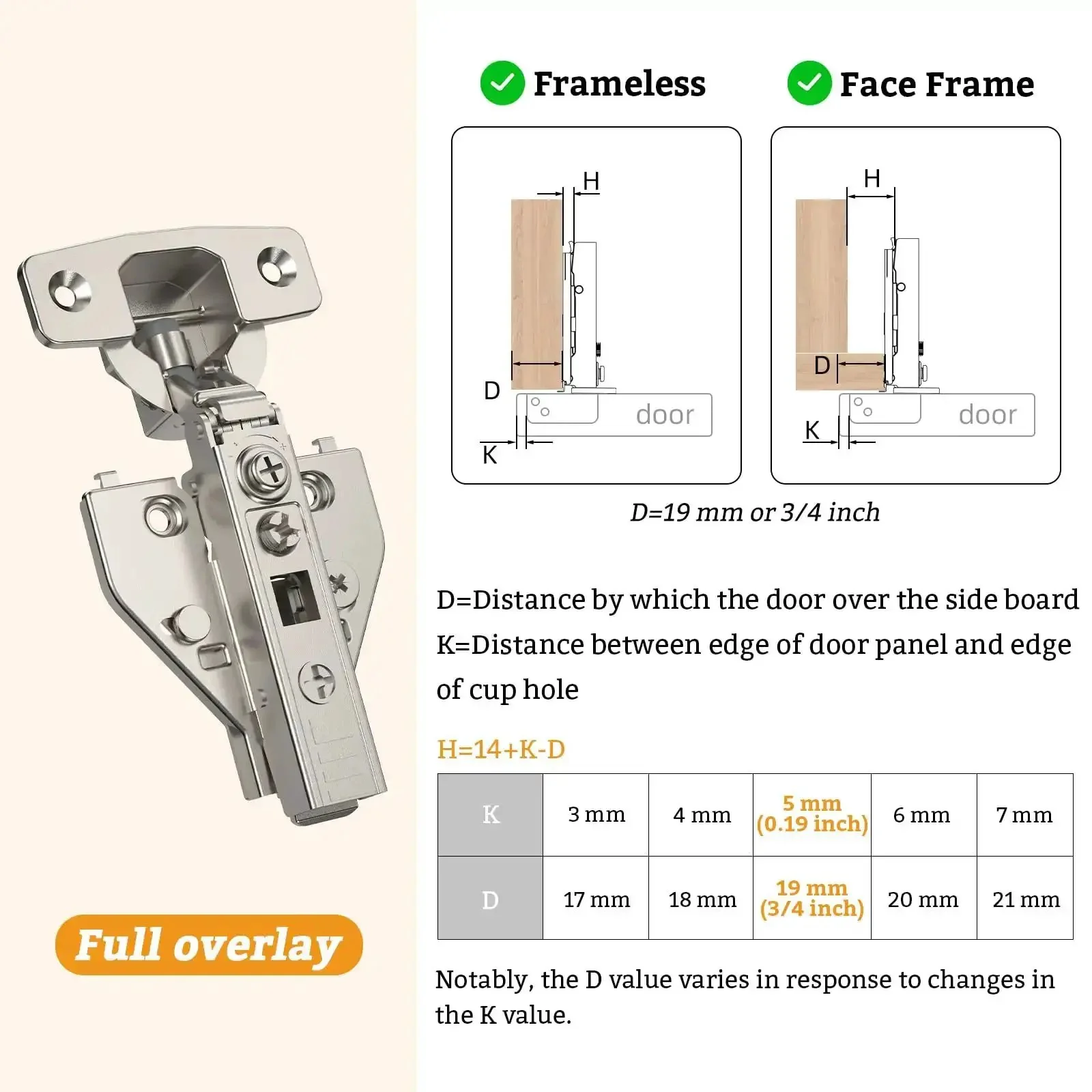 Ten Pack Full Overlay Cabinet Hinges With Soft Close For Kitchen Cabinets, 105 Degree Opening, 4D Adjustment, Concealed Clip On Plate, Universal Fit For Face Frame And Frameless Doors, Easy Install And Smooth Slow Closing - Image 7
