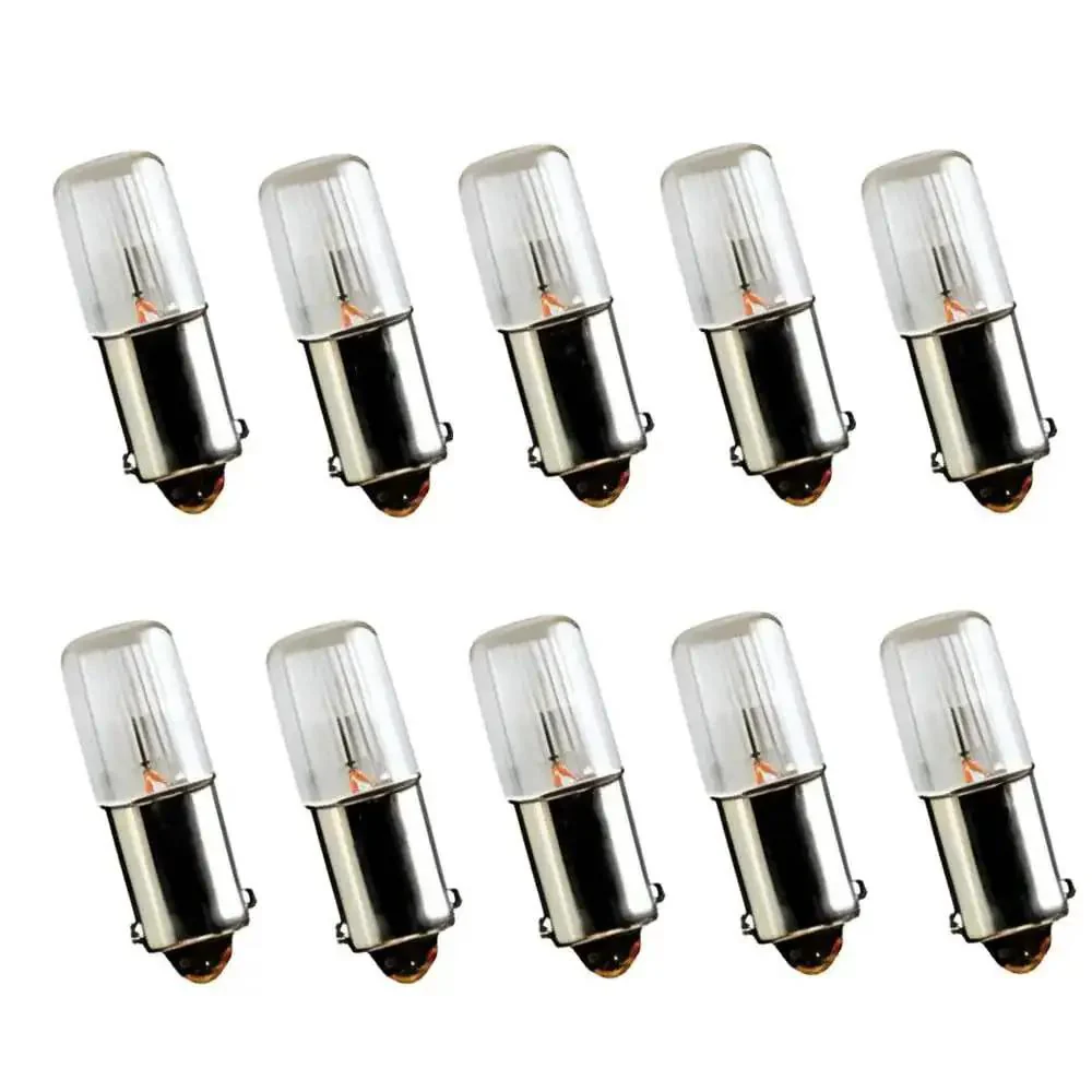 Ten Pack Neon Indicator Light Bulbs 0.25W NE51H B2A T3.25 BA9s Amber 105-125V For Panels, Switches, Control Boxes, Motor Starters, And Industrial Equipment Status Indicators That Brighten Up Any Control Panel - Image 2