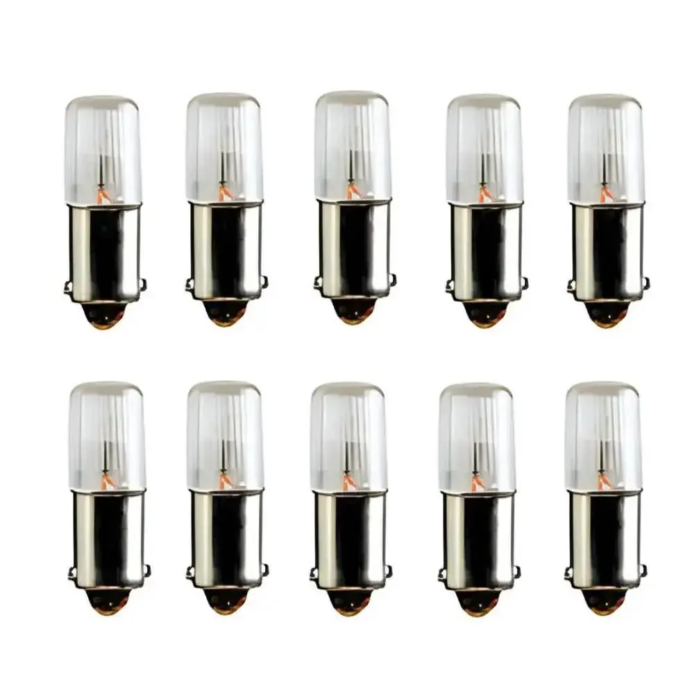 Ten Pack Neon Indicator Light Bulbs 0.25W NE51H B2A T3.25 BA9s Amber 105-125V For Panels, Switches, Control Boxes, Motor Starters, And Industrial Equipment Status Indicators That Brighten Up Any Control Panel - Image 3