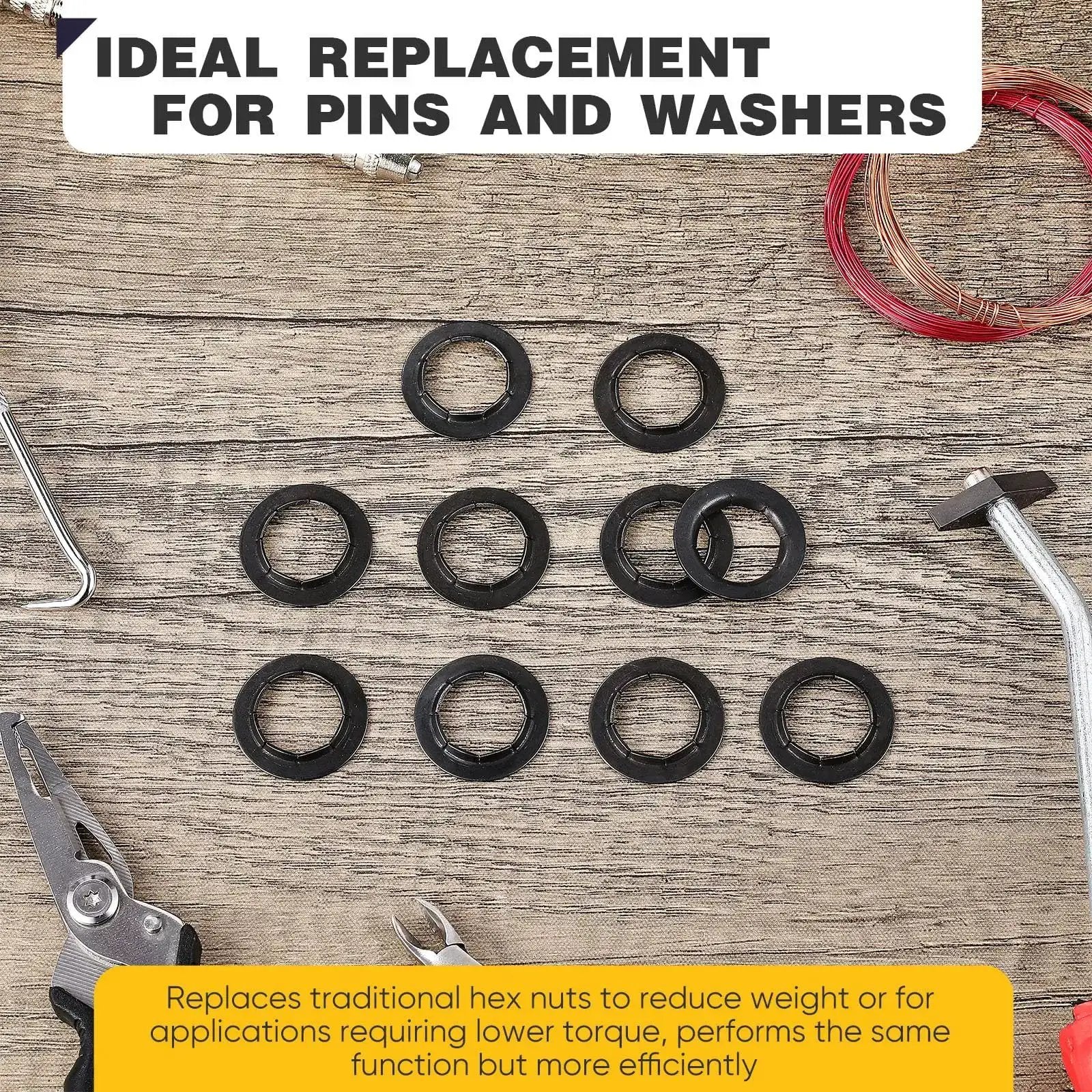 Ten Pack Push On Dolly Wheel Lock Washers Fit Five Eighth Dolly Axle Rods Spring Steel With Oiled Phosphate Finish For Heavy Duty Maintenance And Smooth Operation On Dolly Equipment - Image 4