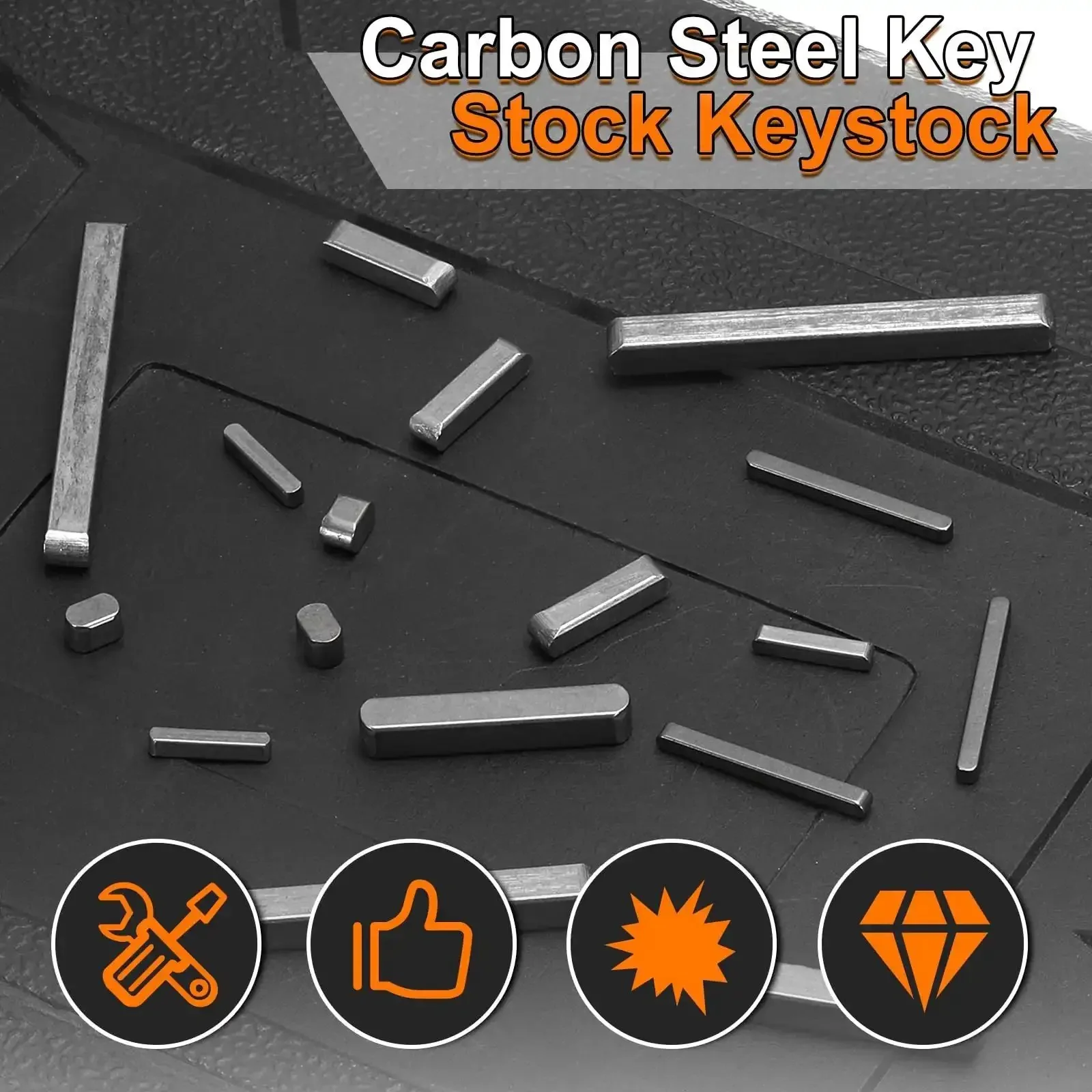 Ten Pack Round End Feather Keys 6x6x25 Mm Carbon Steel Shaft Key Stock For Parallel Drive Keyways And Machine Fastening On Shafts Beefy Heavy Duty Workhorse For Tough Machinery Projects - Image 3