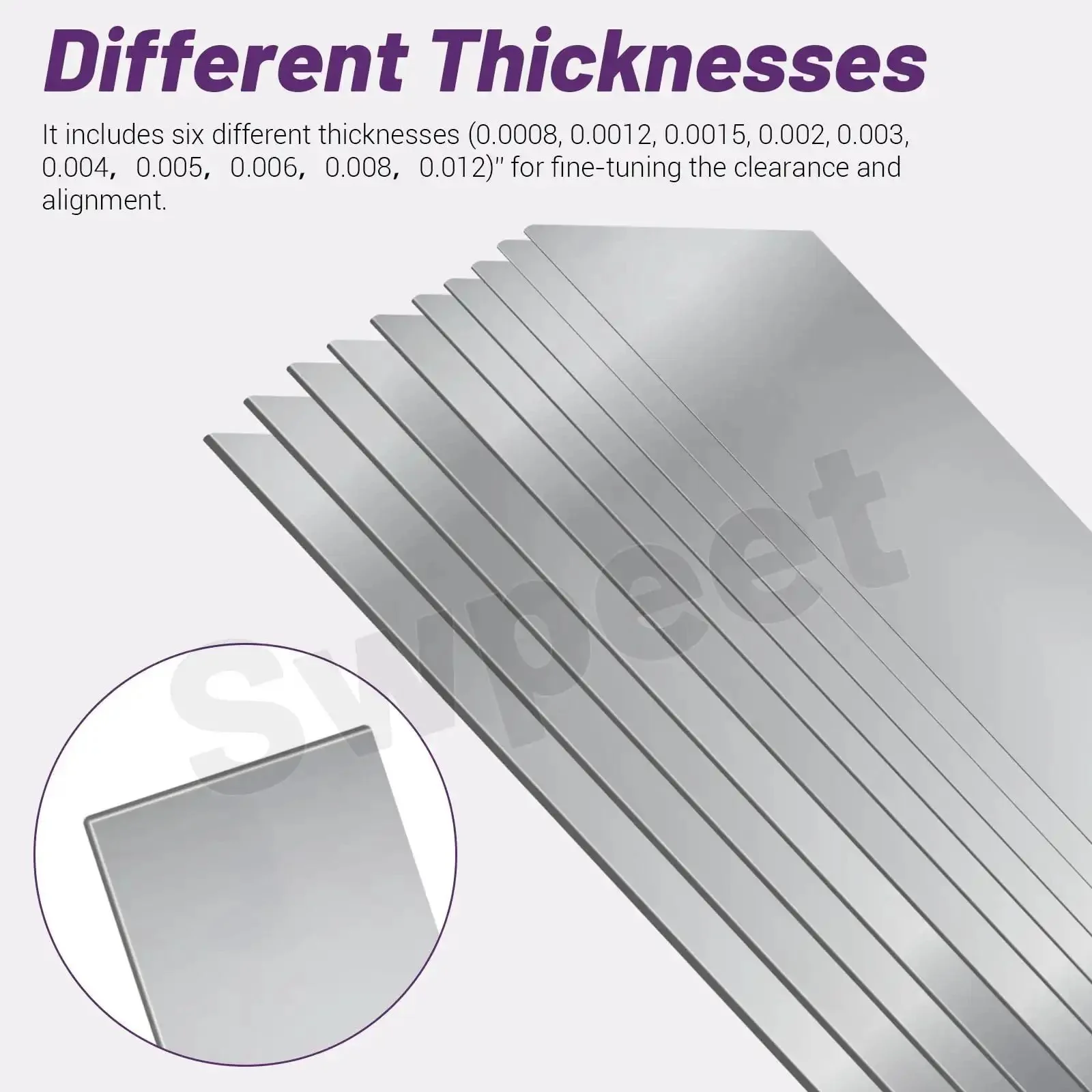 Ten Piece 304 Stainless Steel Shim Stock Kit One Inch By Six Inch By 0.004 Inch Thick For Precision Gaps And Cabinet Adjustments For Quick Fixes And Craft Projects With Thin Metal Shim Strips - Image 4