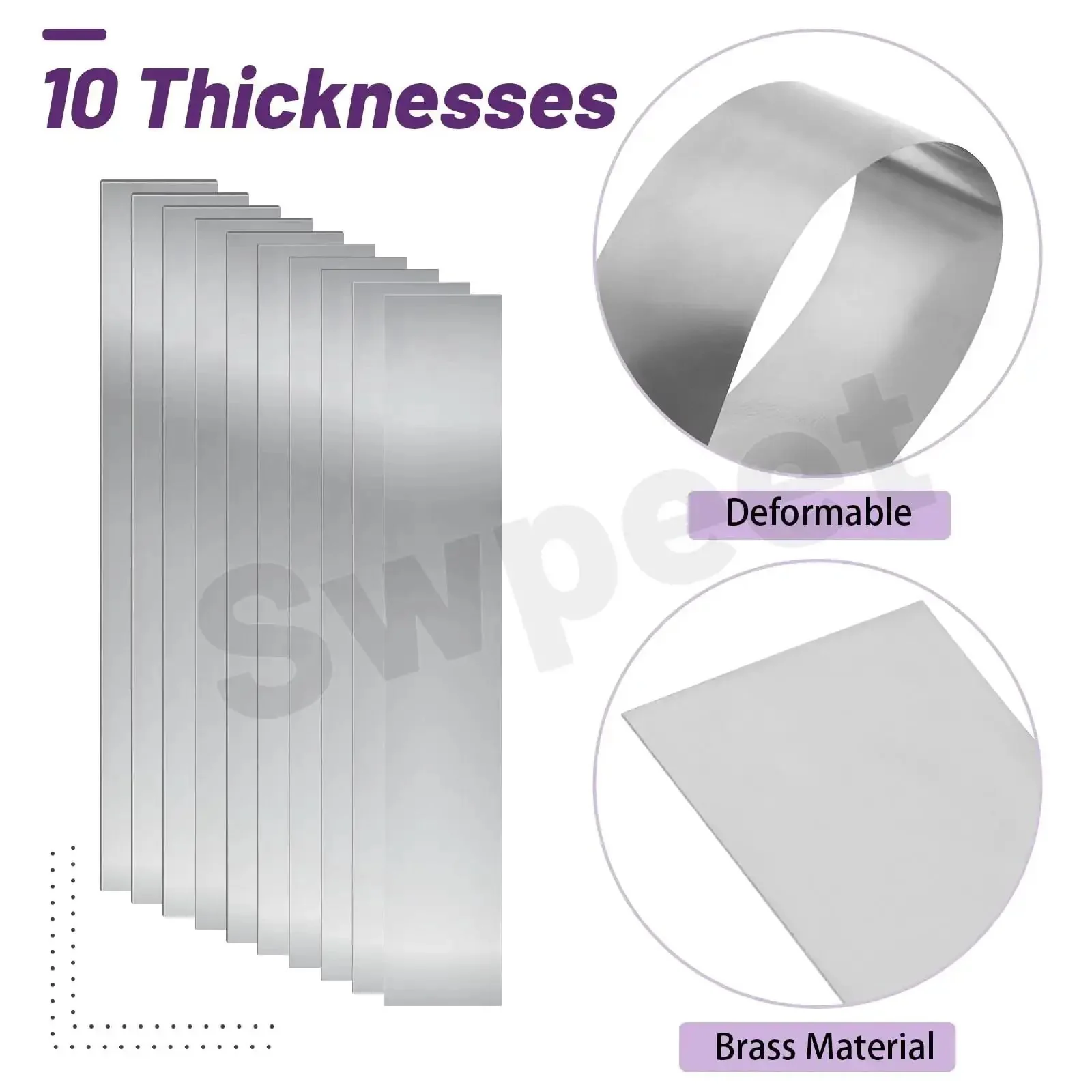 Ten Piece 304 Stainless Steel Shim Stock Kit One Inch By Six Inch By 0.004 Inch Thick For Precision Gaps And Cabinet Adjustments For Quick Fixes And Craft Projects With Thin Metal Shim Strips - Image 6