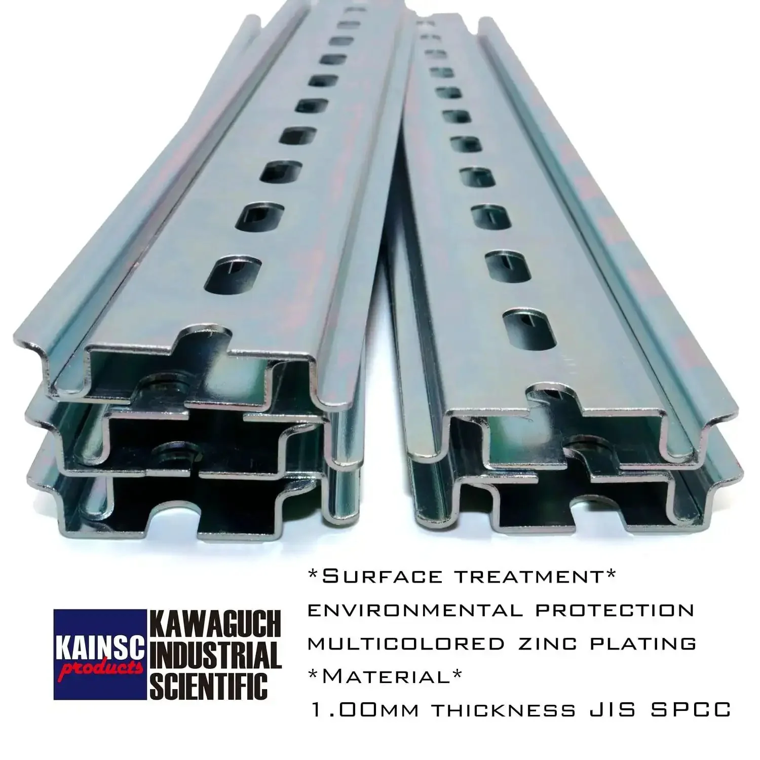 Ten Piece TS Thirty Five Seven Point Five Slotted DIN Rail Zinc Plated SPCC Steel RoHS CE Certified Eight Inch Long Thirty Five Millimeter Wide Seven Point Five Millimeter High Built Tough and Ready To Rock for US Standards - Image 4