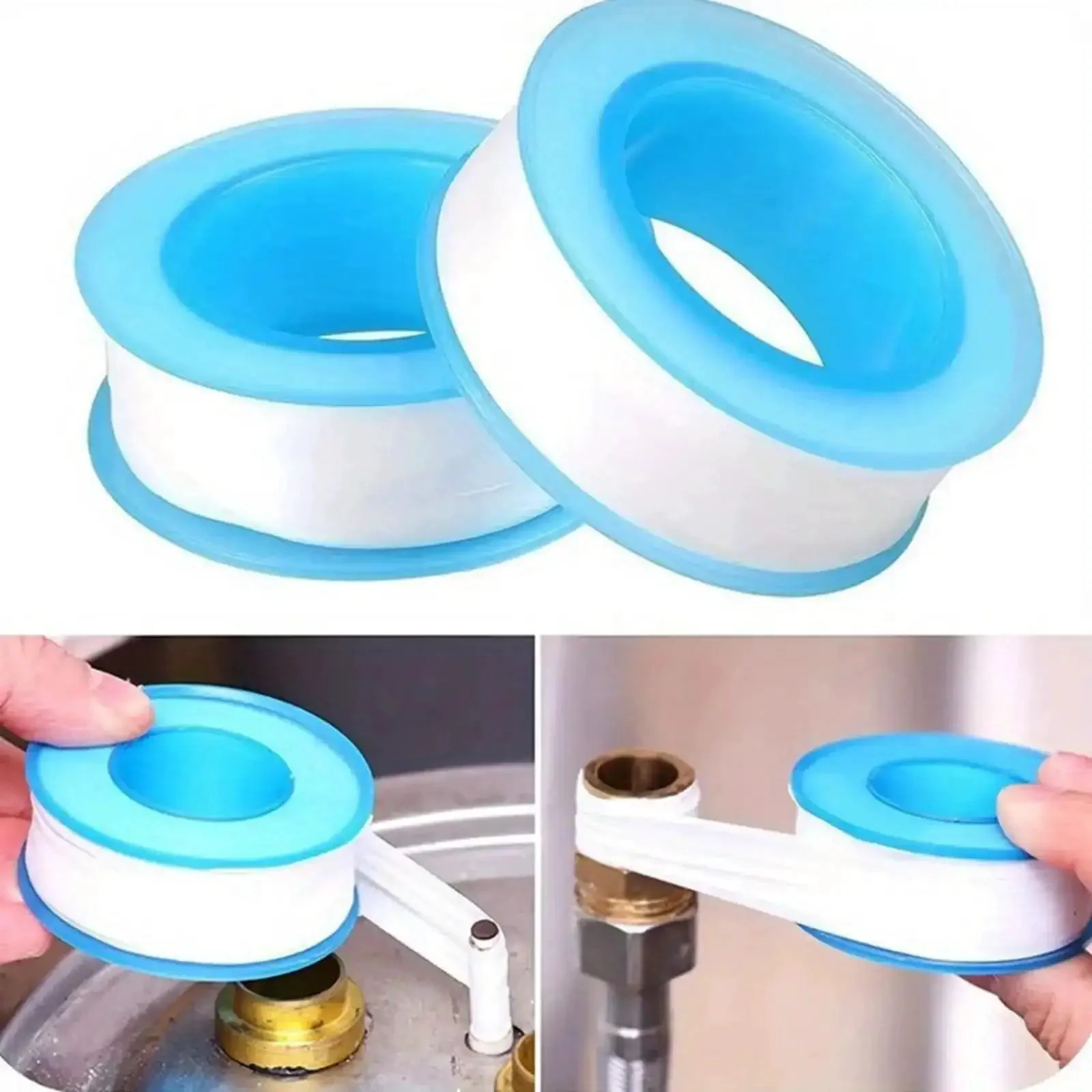 Ten Rolls PTFE Thread Seal Tape For Plumbing And Shower Heads Half Inch Wide Five Hundred Twenty Inches Each Roll Heavy Duty Leakproof Pipe Dope Tape For Water And Air Lines DIY Friendly - Image 3
