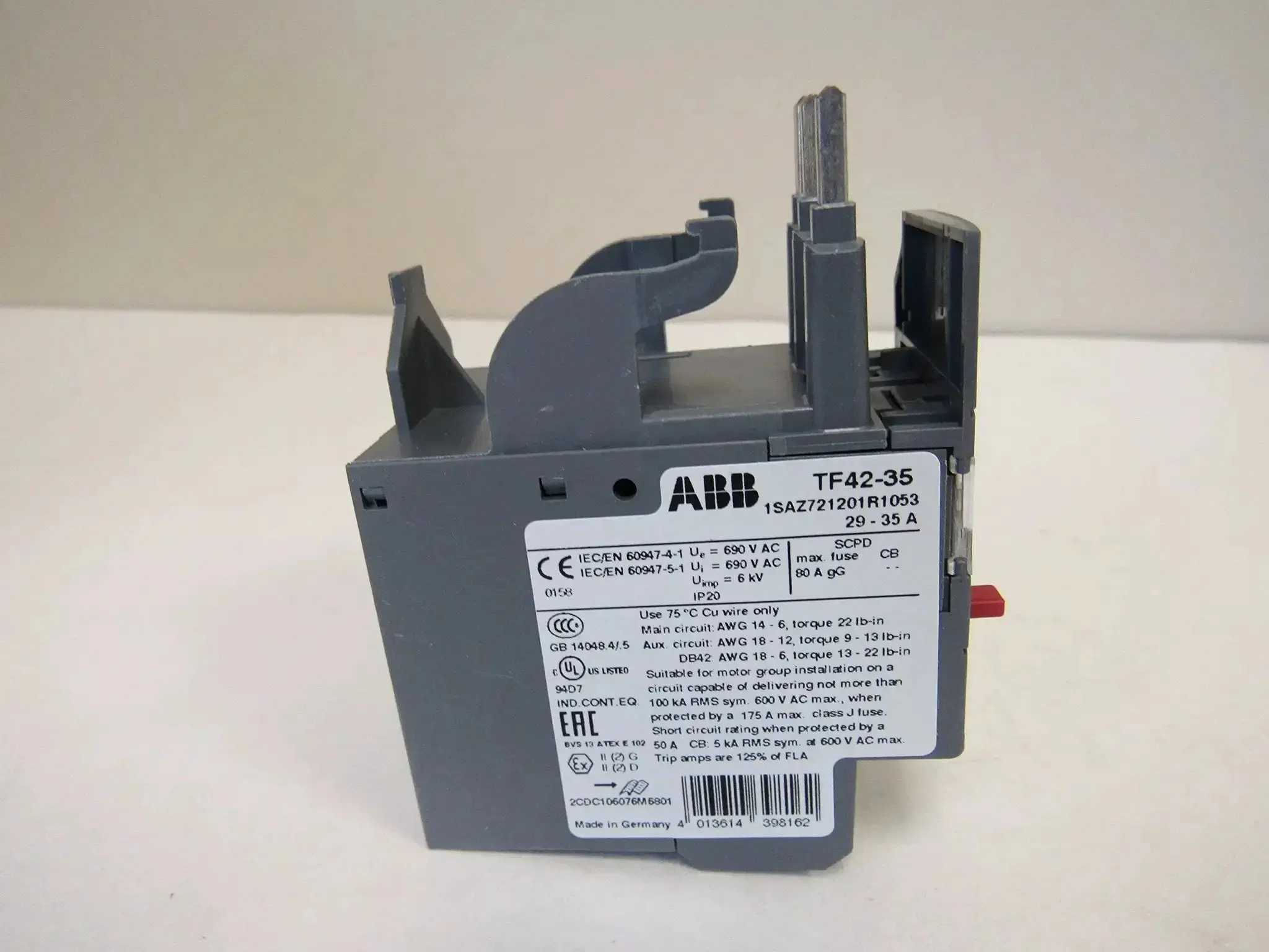 TF42-35 29 To 35 Amp IEC Overload Relay For AF Series Contactors, Heavy Duty Thermal Bi-Metallic Trip Class 10, 3 Pole, Manual Or Automatic Reset, Fits AF9 Through AF38 Frame Contactors - Image 4