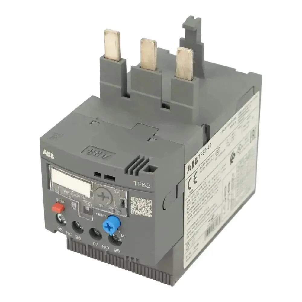 TF65-40 Thermal Overload Relay For Motors 30 To 40 Amps, Industrial Motor Protection Relay, High Quality Heavy Duty Electrical Control Component For Industrial Automation Systems