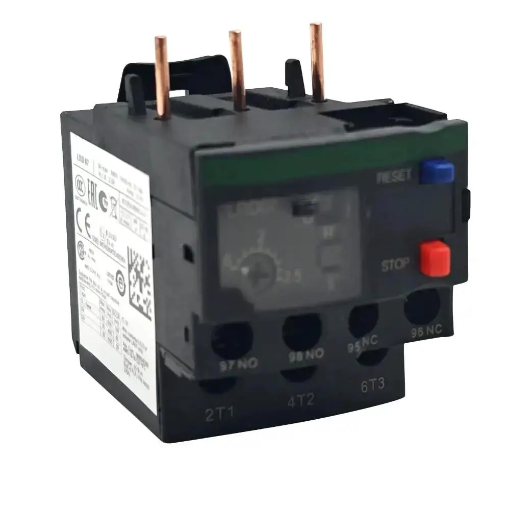 Thermal Overload Relay 1.6-2.5 A For LC1D Contactor Series With 1 NO And 1 NC Auxiliary, Works With AC DC Networks, Class 10A Protection, Fits LC1D09 LC1D12 LC1D18 LC1D25 LC1D32 LC1D38