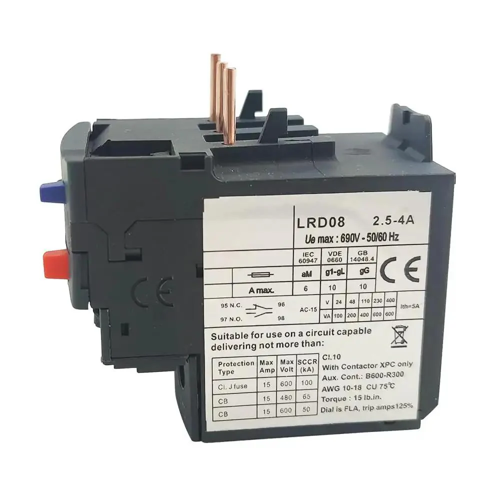 Thermal Overload Relay 2.5 To 4 Amp For LC1D09-38 Contactor Protects Motors Easy Retrofit Durable Industrial Grade Reduces Downtime And Keeps Your System Running Smooth - Image 5