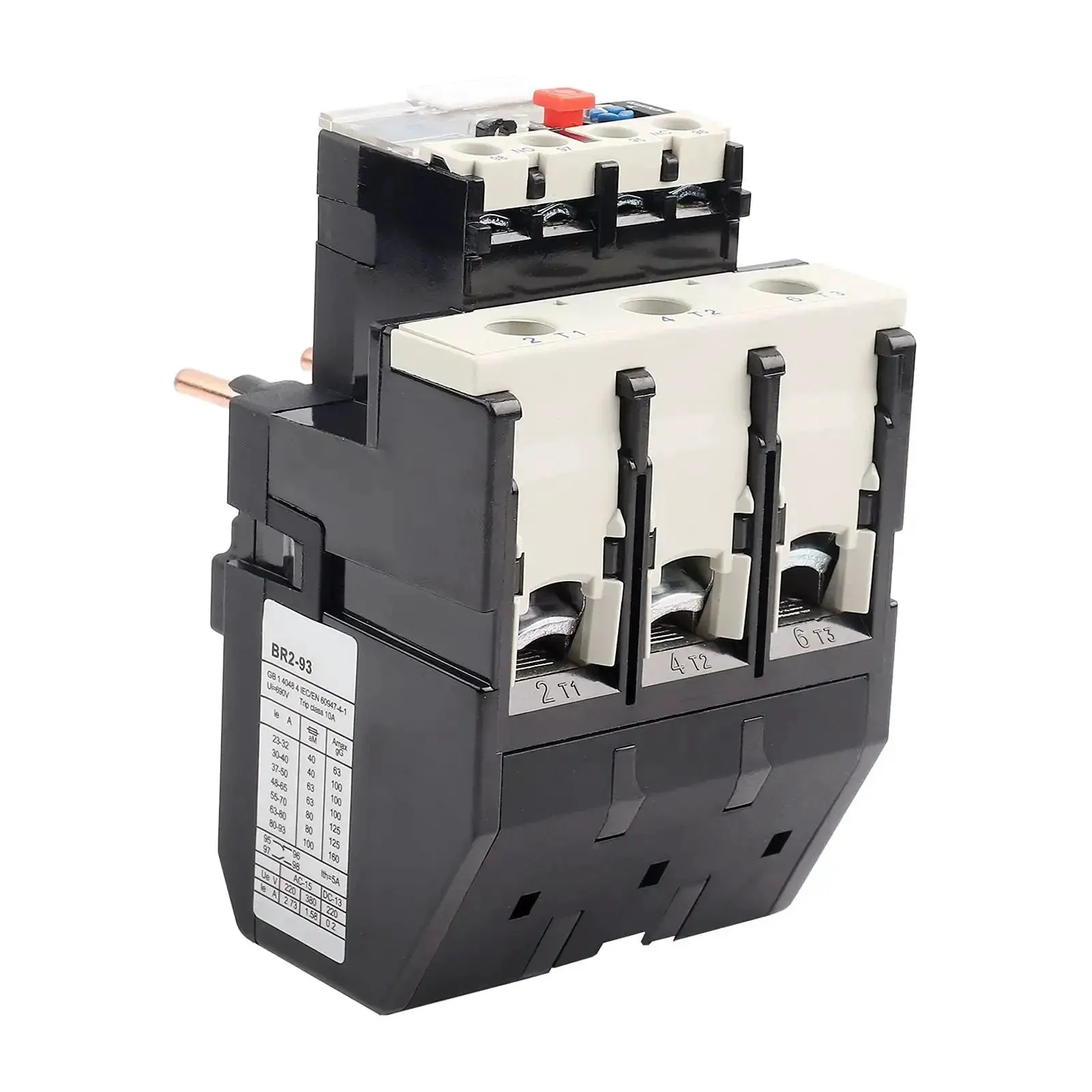 Thermal Overload Relay 30 93A 690V For Motor Protection With 1NO1NC Auxiliary Contacts AC 50 60Hz Plug And Play Installation Boss Level Protection For Motors Compact Easy Mount And Quick Replacement
