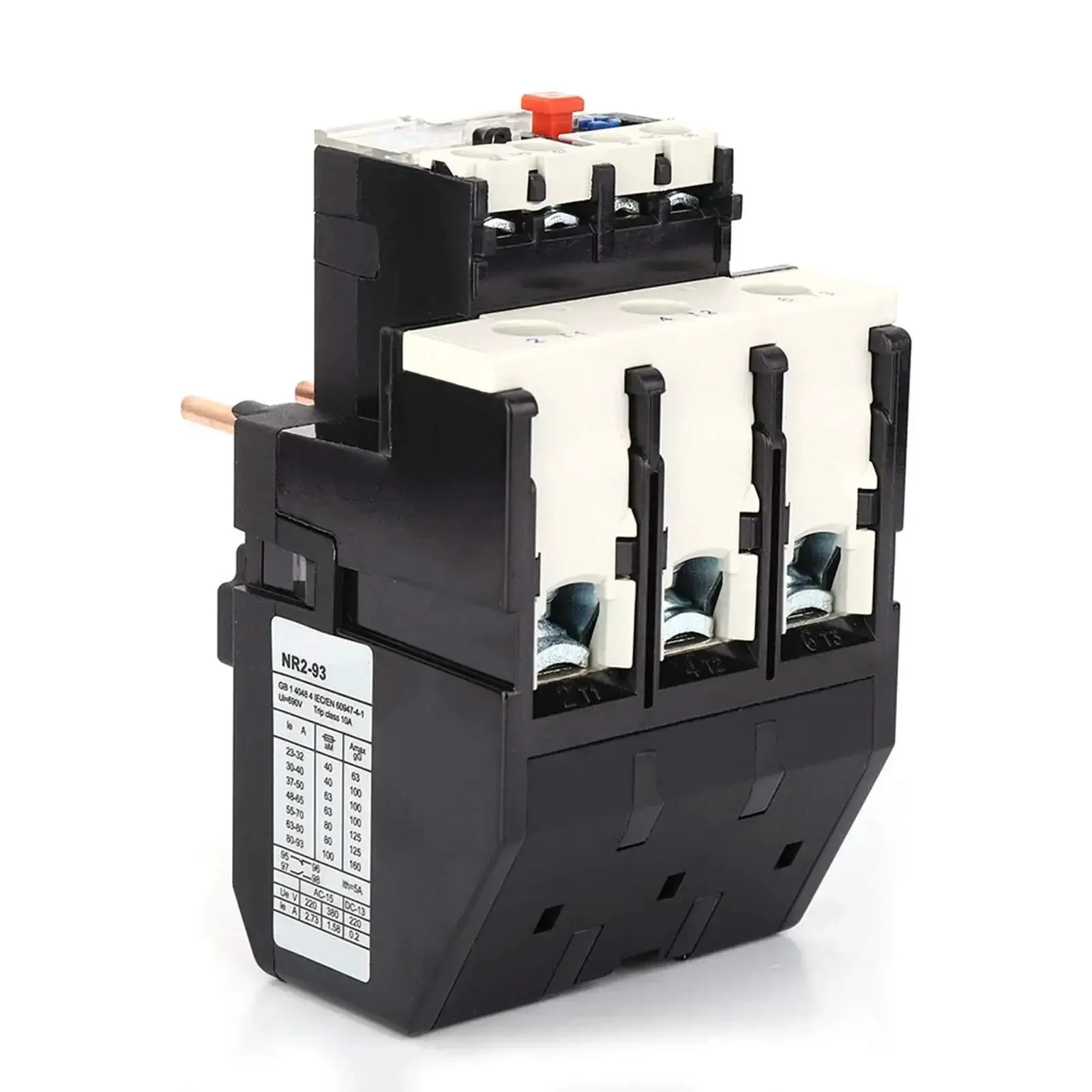 Thermal Overload Relay 30 93A 690V For Motor Protection With 1NO1NC Auxiliary Contacts AC 50 60Hz Plug And Play Installation Boss Level Protection For Motors Compact Easy Mount And Quick Replacement - Image 9