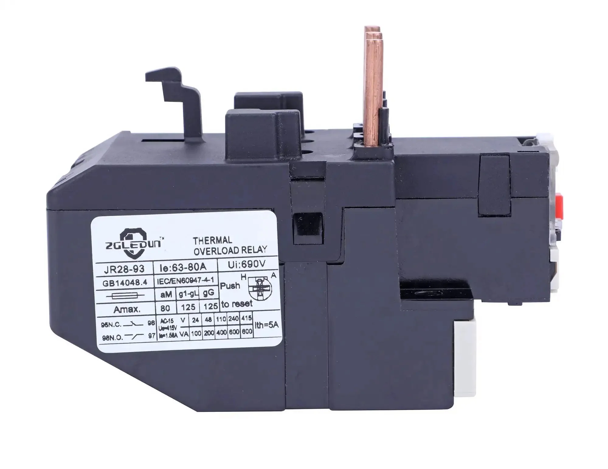 Thermal Overload Relay For Electric Motors, 12 To 18A, 690V, 50 To 60Hz, Phase Break Protection, Auto Or Manual Reset, Temperature Compensation, Heavy Duty Motor Protector For Industrial Control Panels - Image 4