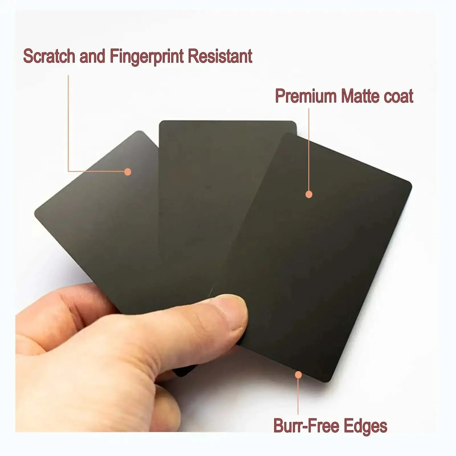 Thick 0.42mm Aluminum Business Card Blanks For Laser Engraving, 50 Pcs Matte Black Pro Grade Metal Cards For DIY Gifts, Multipurpose Craft Supplies For Laser Etching And Custom Card Projects - Image 5