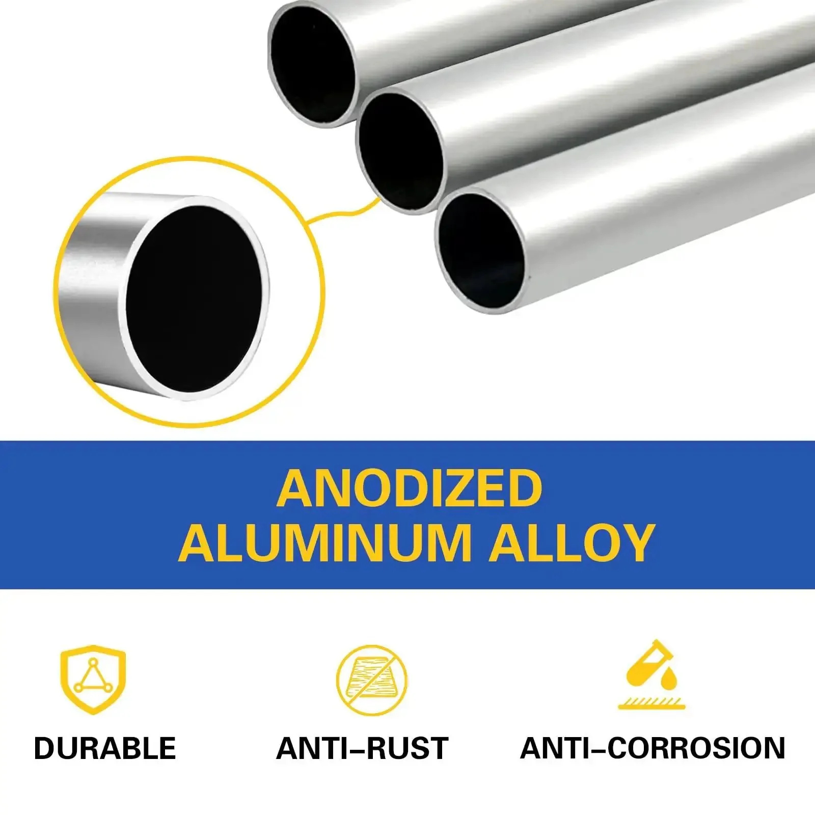 Three 15-Foot Swooper Flag Pole Kits With Ground Spikes, Heavy-Duty Aluminum Feather Flag Poles For Outdoor Advertising, Weatherproof And Easy Setup, Perfect For Biz Signs, Promos, And Street Displays - Image 5