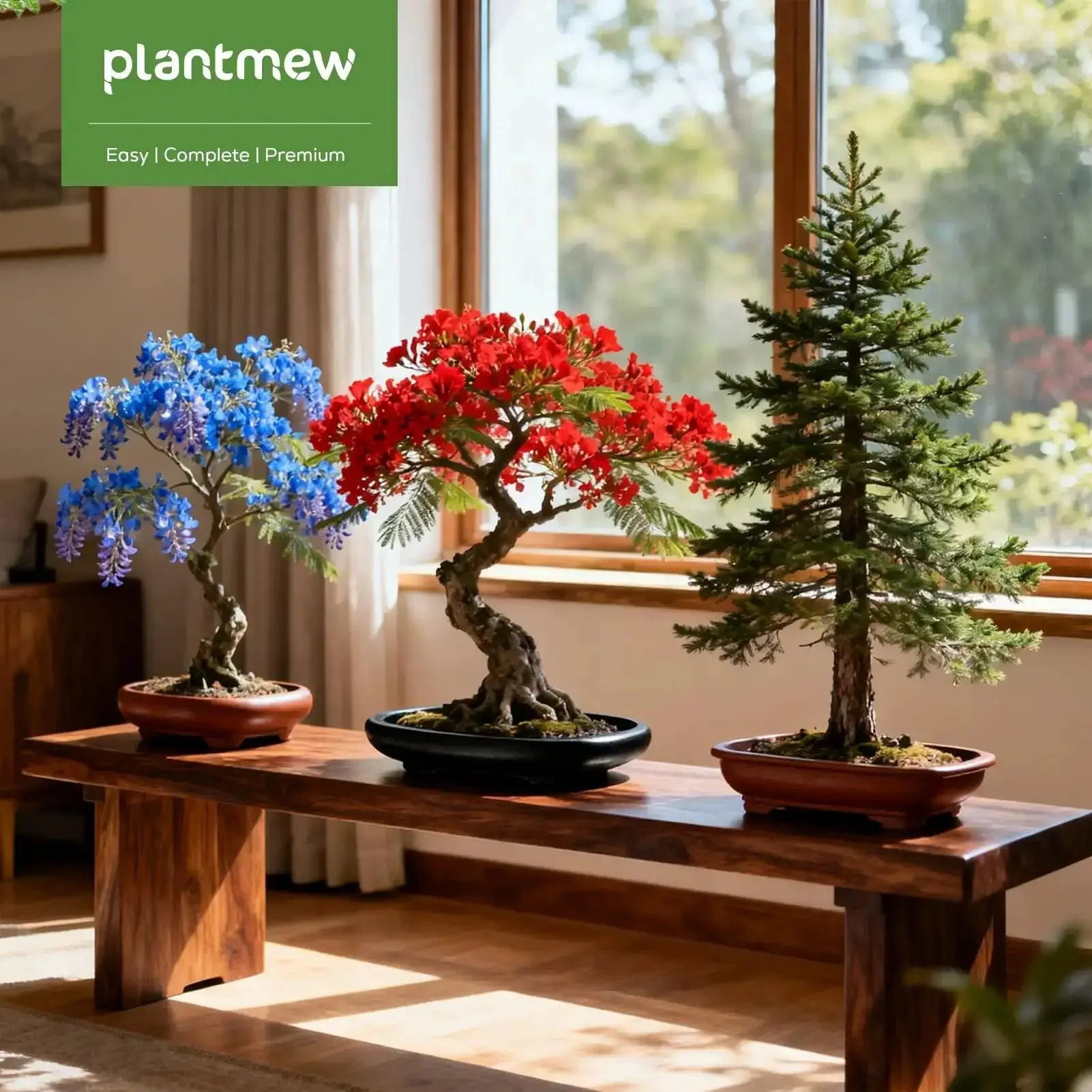Three Bonsai Kits In One Box Beginners Indoor Growing Starter Set With Tools Planter Soil And Clear Guide Easy DIY Plant Craft Gift For Women Men Moms Dads And New Plant Lovers - Image 2