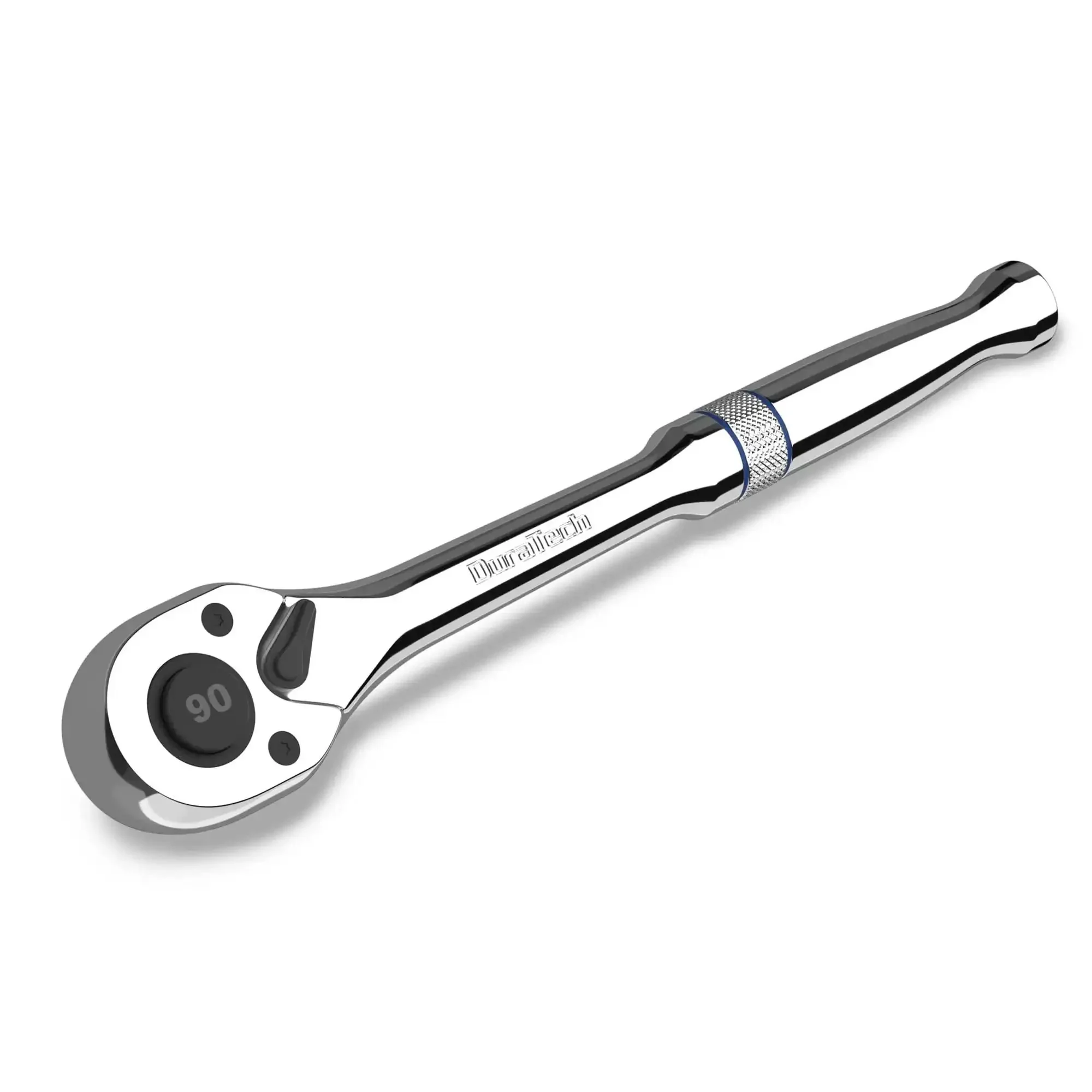 Three Eighths Inch Drive Ratchet With Ninety Tooth Quick Release Reversible Chrome Alloy Finish Handy Pro Grade Build For Daily DIY Projects And Weekend Gear Delivers Ten To One Hundred Fifty Foot Pounds Of Torque And Easy Cleaning