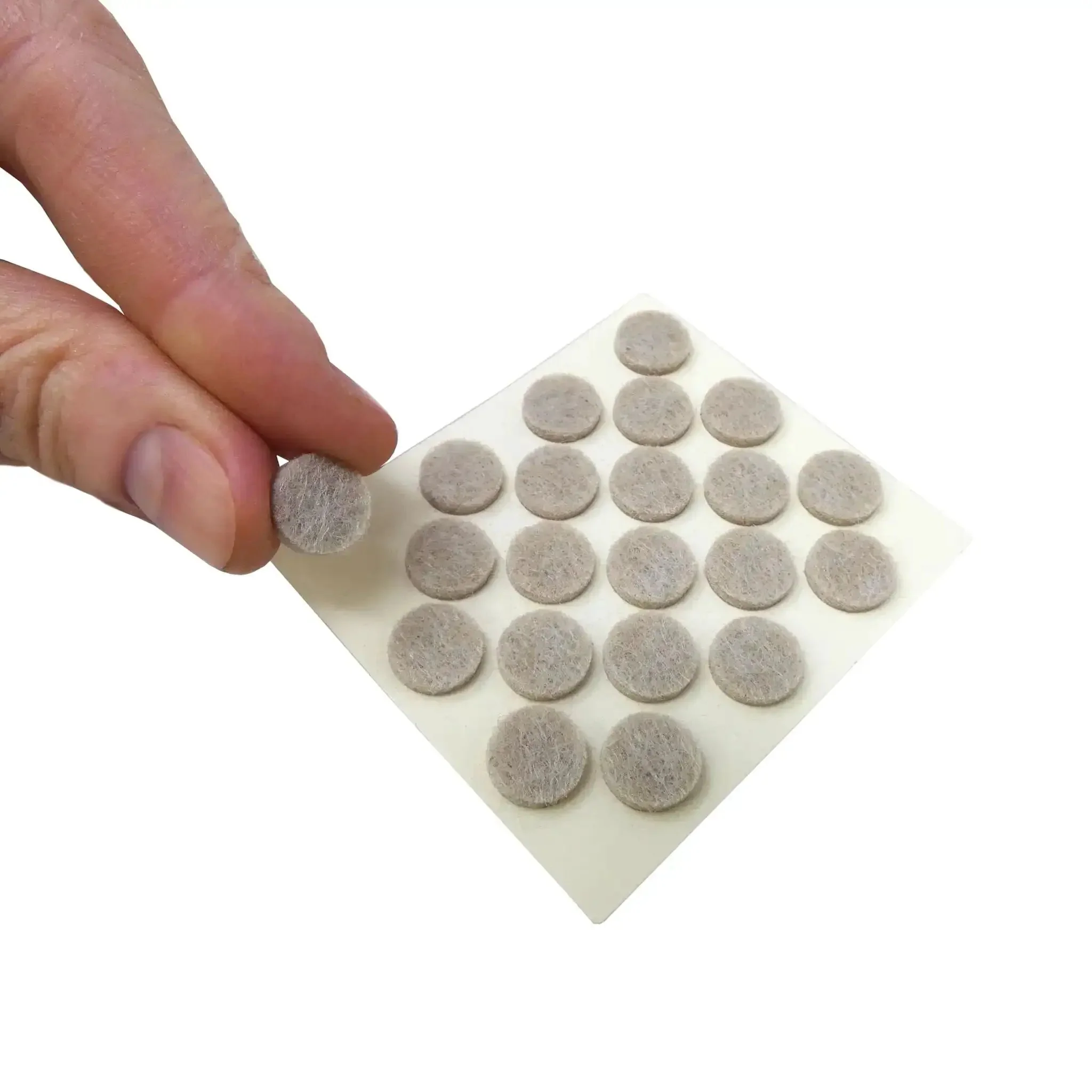 Three-Eighths Inch Round Mini Self-Stick Furniture Felt Pads For Hard Floors, No Squeak Quiet Glide Pads For Beds Sofas Dressers, 84-Count Beige Perfect For Hardwood Tiles And Vinyl Surfaces - Image 4