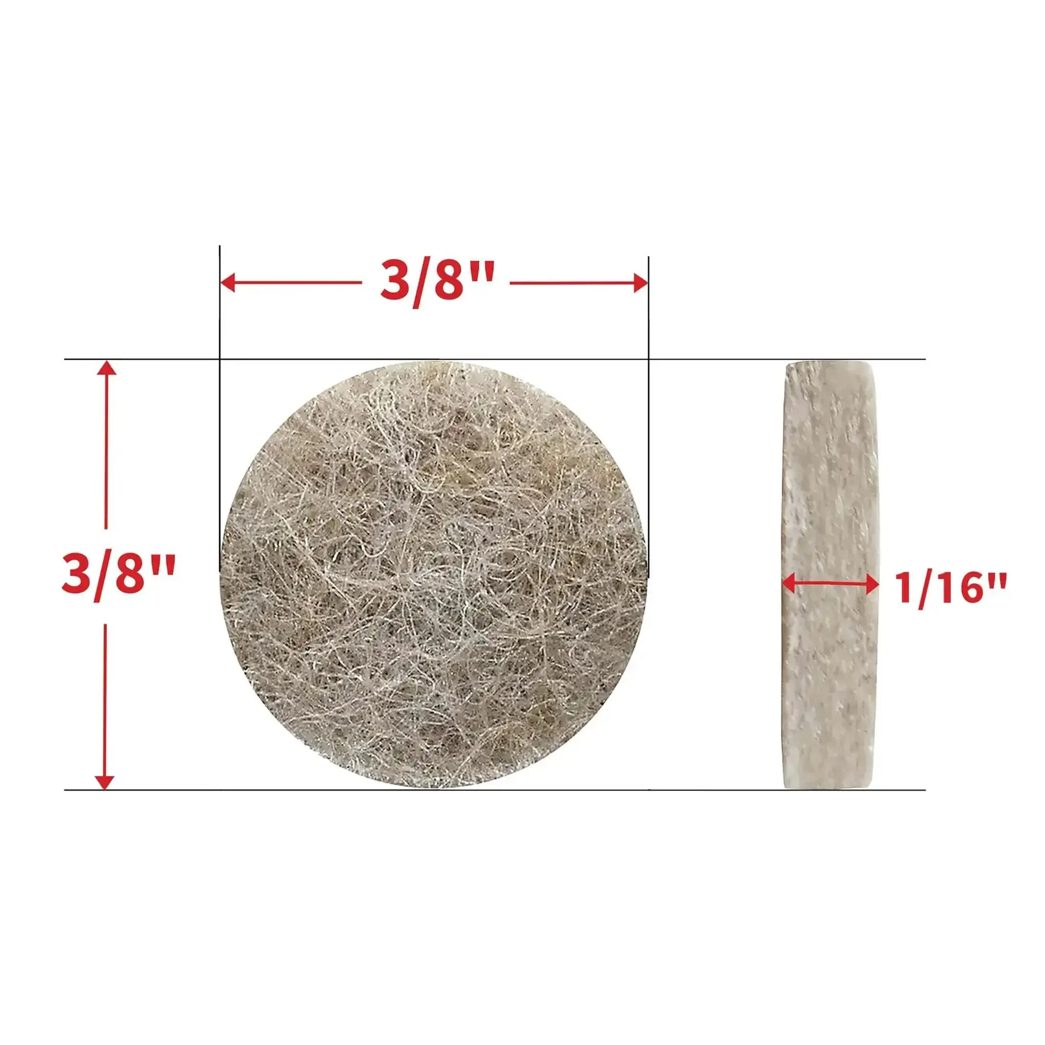 Three-Eighths Inch Round Mini Self-Stick Furniture Felt Pads For Hard Floors, No Squeak Quiet Glide Pads For Beds Sofas Dressers, 84-Count Beige Perfect For Hardwood Tiles And Vinyl Surfaces - Image 7