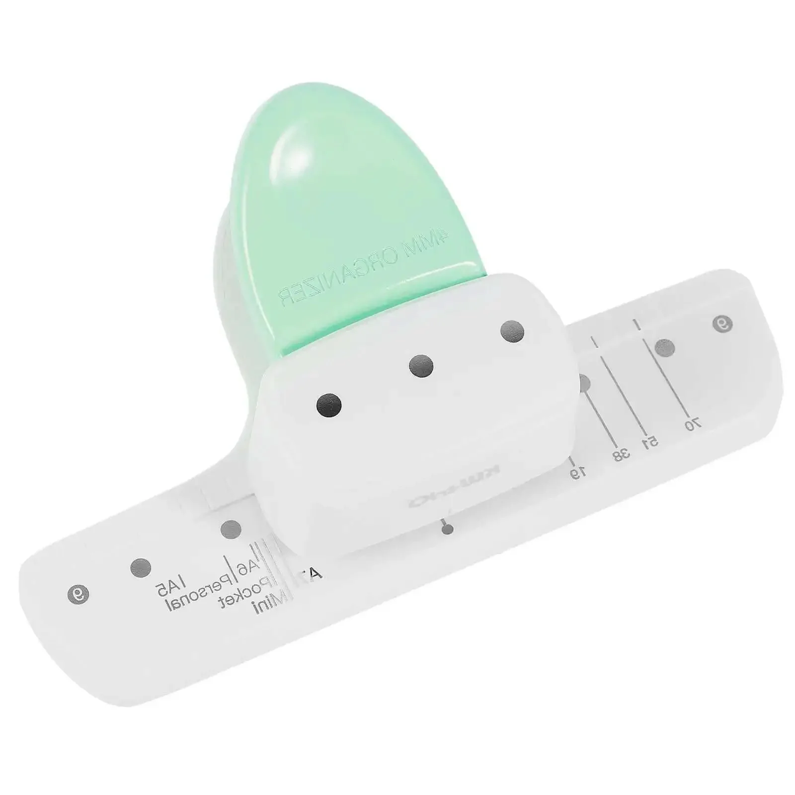 Three-Hole Mini Paper Puncher Portable Desktop Handheld Puncher With No-Fuss Eight-Sheet Capacity For A8 A7 A6 A5 Notebooks And Scrapbooks Reusable Binder Puncher Multipurpose Office Craft Tool Durable ABS Construction - Image 2