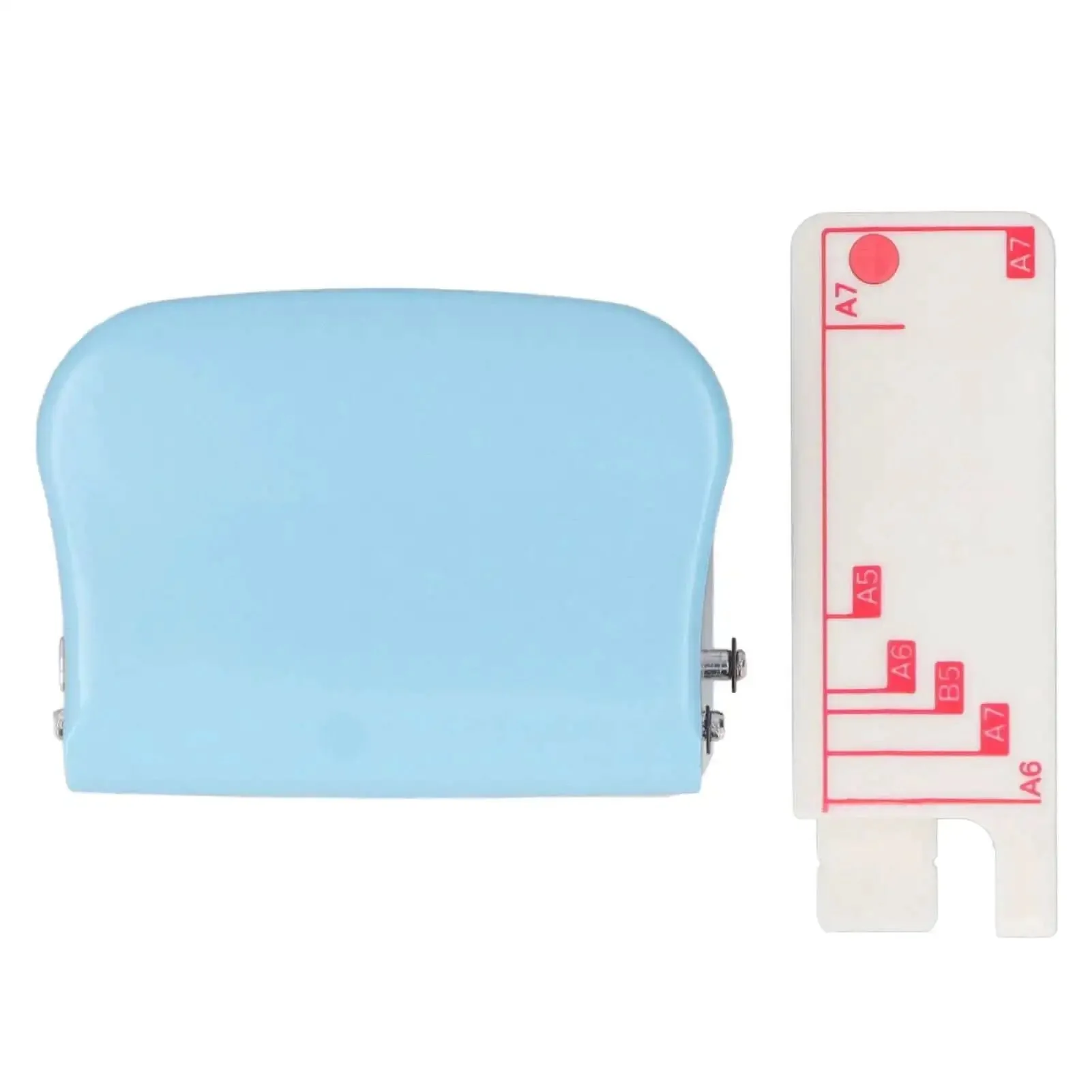 Three Hole Paper Punch Handheld For Office And School, 5 Sheet Capacity, 5.5mm Holes At 19mm Spacing, Metal Body With Scrap Collector, Compatible With B5 A5 A6 A7 A4 Paper, Easy Desk Tool For Home And Work