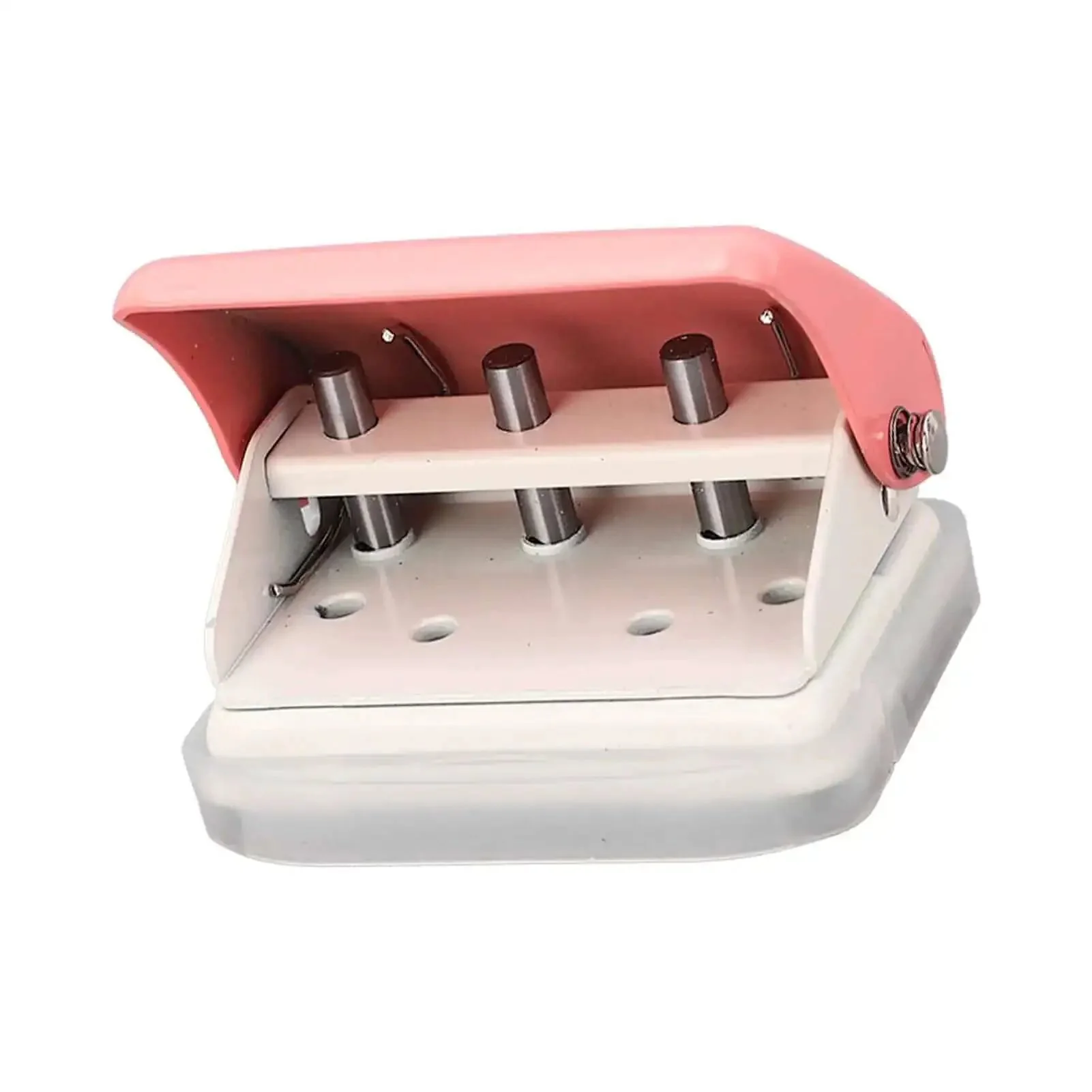 Three Hole Punch Handheld Paper Puncher With Five Sheet Capacity And Alignment Posts For B5 A5 A4 A6 A7 Sized Papers, Delivers Clean Five Point Five Millimeter Holes And 19mm Spacing, Portable Office And School Essential For Quick Accurate Punching - Image 4