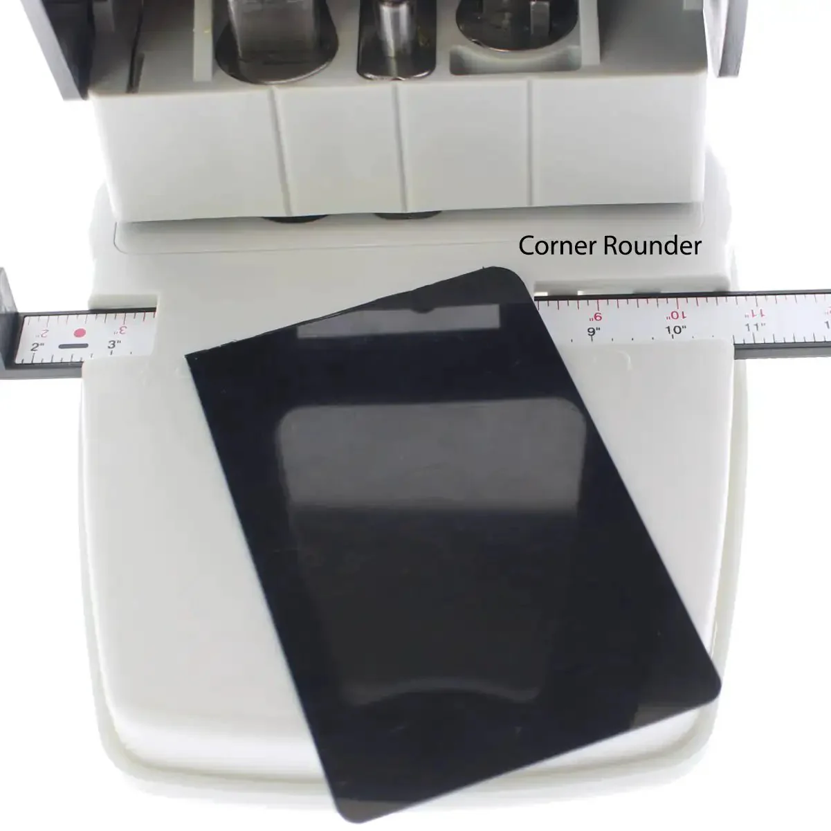 Three In One ID Card Hole Punch Tool For Name Badges With Round Hole Slot Hole And Corner Punches Plus An Adjustable Centering Guide For Easy On Wrist Strain Free And Perfect Punches On PVC Laminated Cards And Cardstock - Image 4