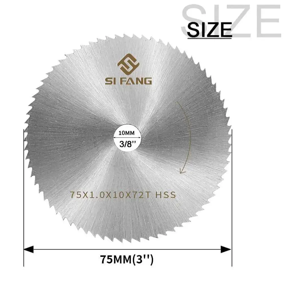 Three Inch HSS Circular Saw Blade With Three Eighth Inch Arbor 72 Tooth Multi Material Cutter For Metal Wood Plastic Tile Composite Fast Clean Cuts Durable Pro Grade 2 Pack - Image 7