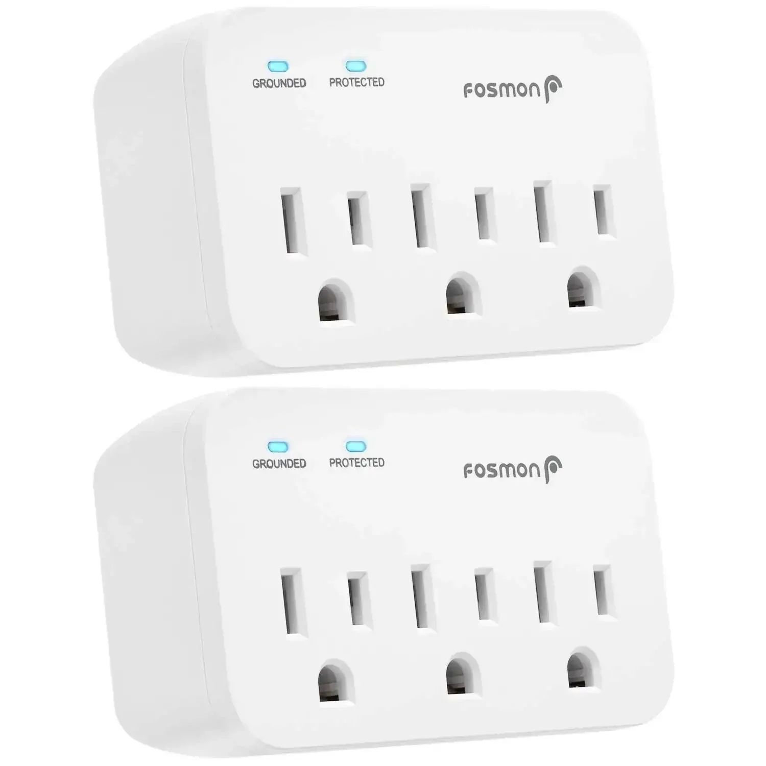 Three Outlet Heavy Duty Appliance Surge Protector 1200J 1875W ETL Listed For Fridge Microwave And Washer 3 Prong Power Strip 2 Pack Home Office Garage