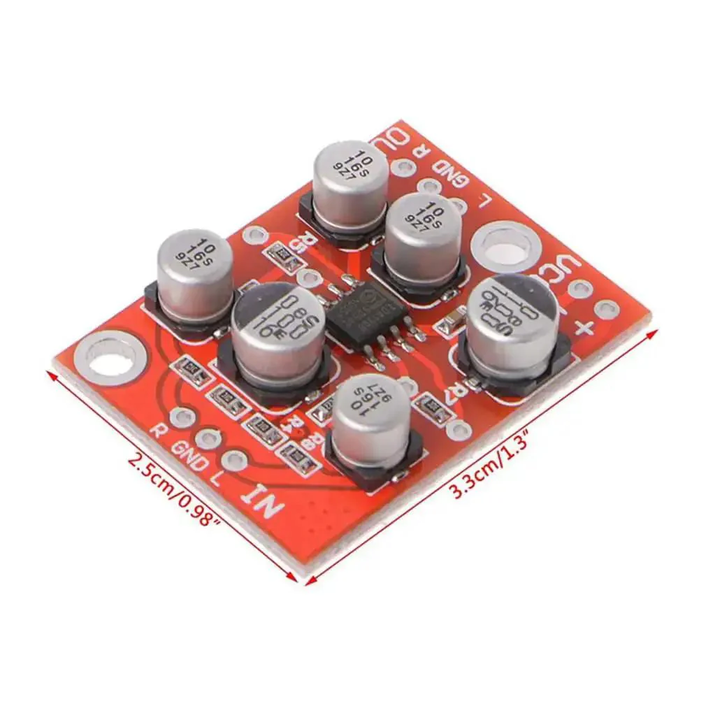 Three Pack AD828 Stereo Preamplifier Board For DIY Audio Dope Compact Preamp Module With Low Noise Front End DC Five To Fifteen Volt Operation Perfect For Home Stereo And Amp Builds Patch Capacitor Input Output Design - Image 5