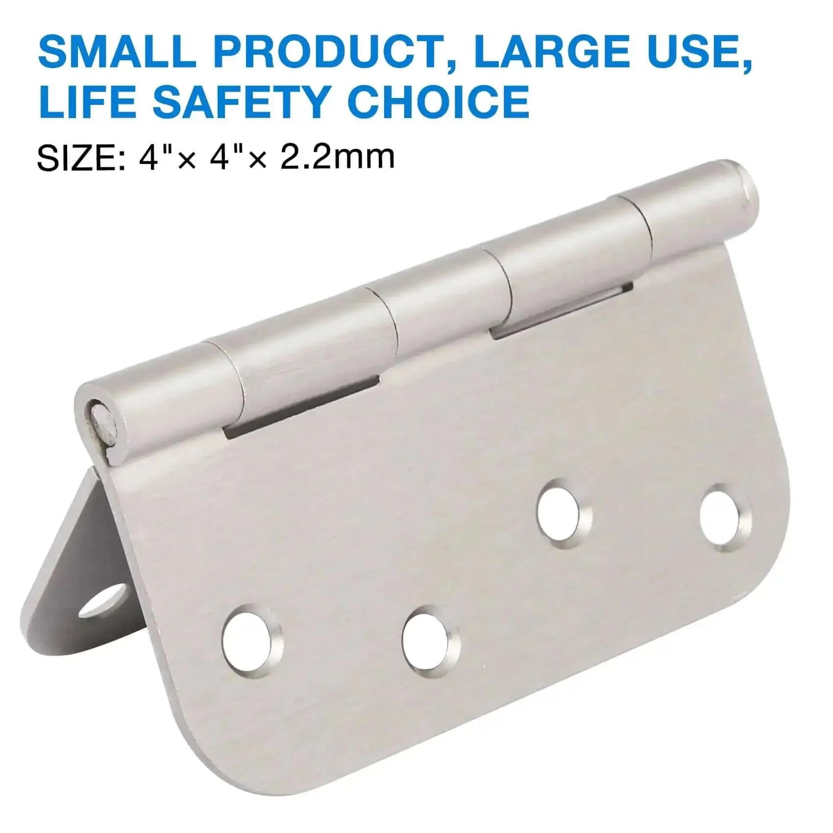 Three Pack Heavy Duty Satin Nickel Door Hinges Four Inch With Five Eighths Inch Radius Corners Includes Twenty Four Free Screws For Quick Indoor Or Outdoor Residential Door Installations And Cabinet Or Box Applications - Image 2