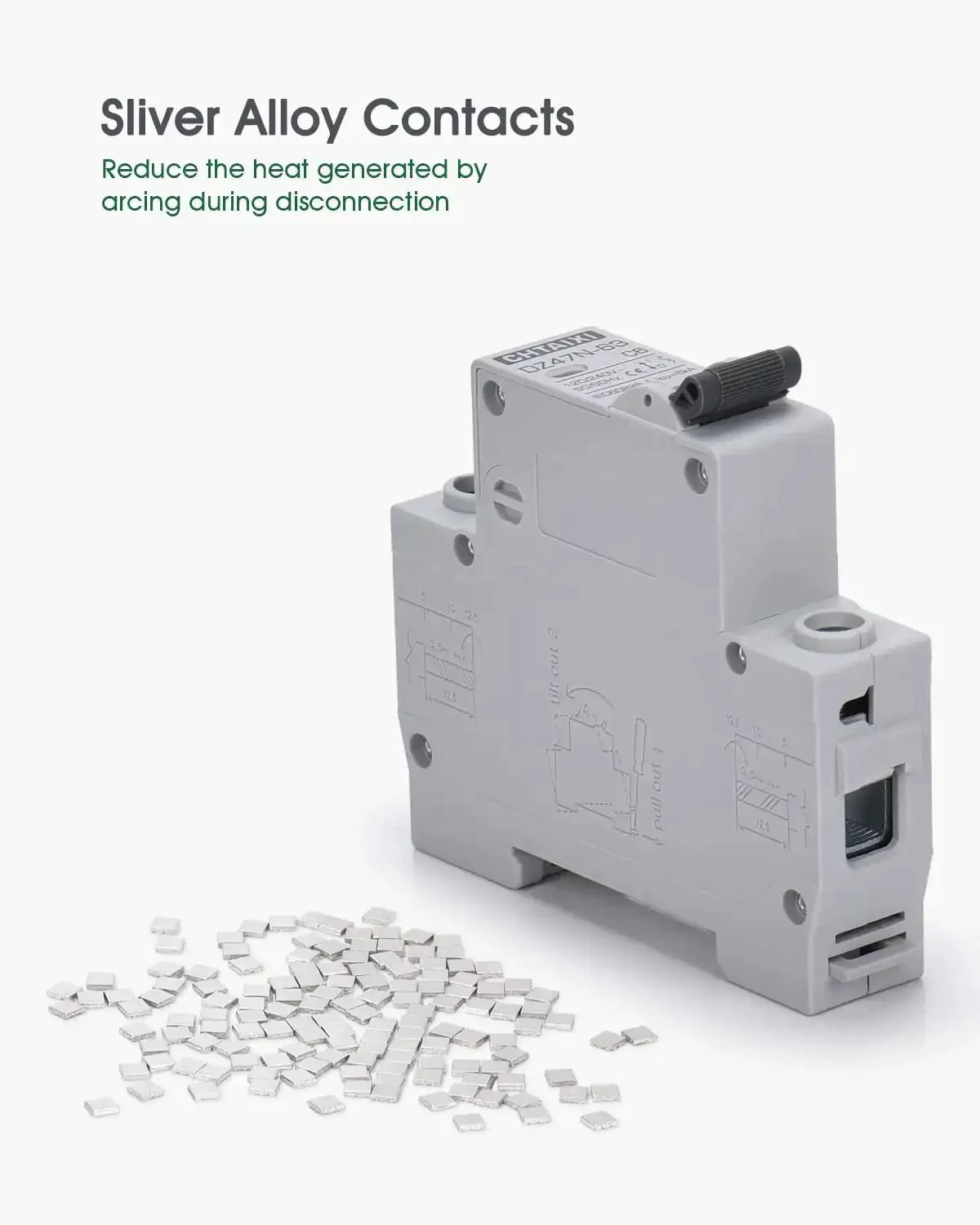 Three Pack One Pole Miniature Circuit Breaker 20 Amp 120 Volt 240 Volt AC DIN Rail Mount Thermal Magnetic Trip MCB C20 For Overload And Short Circuit Protection - Image 3