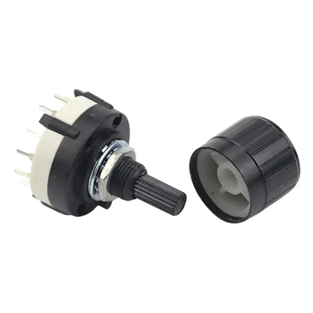 Three Pack RS26 4P12T 4 Pole 12 Position Rotary Switches With Knobs for Radio, TV, Industrial Equipment and Electronics, Precise Band Selector, Solid Click Feel, Durable Mounting, Easy Install - Image 4