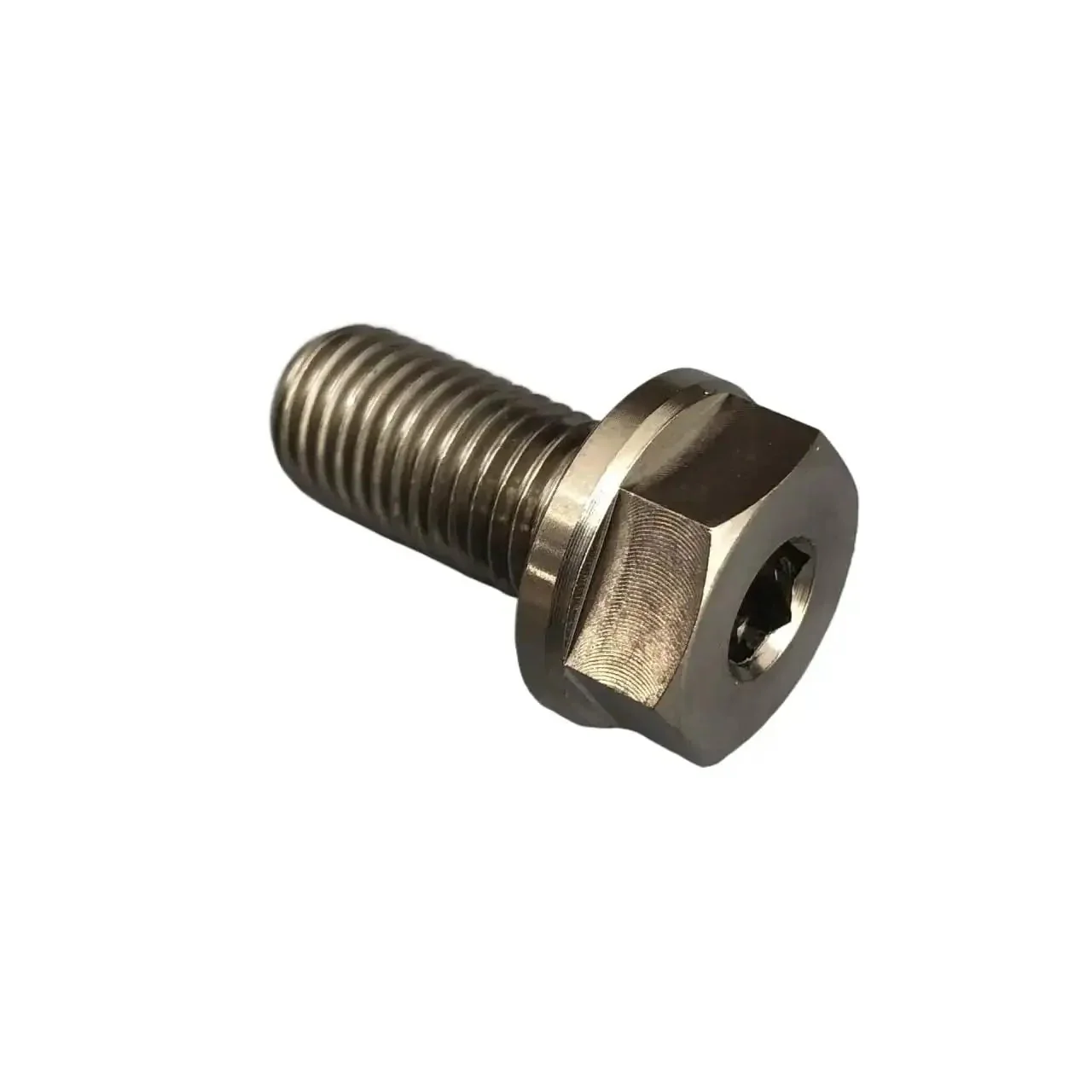 Three Pack Titanium Bolts M10 X 1.5, 20mm Length, Socket Head Cap Screws With Hex Flange, Ultra Lightweight Yet Durable, Perfect For Cars, Motorcycles, And Gear Projects, Includes Blue Threadlocker To Prevent Loosening