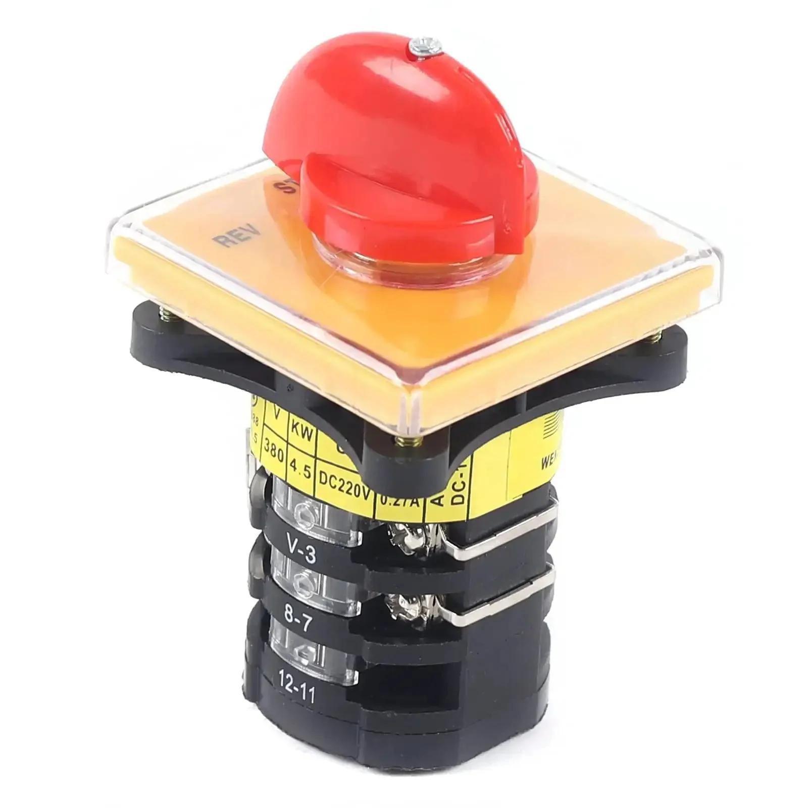 Three Phase Milling Machine Speed Control Switch With Forward And Reverse Three Stage Mill Switch Built Tough From Durable Metal And Plastic And High Conductivity Silver Alloy Contacts For Smooth Reliable Performance - Image 4