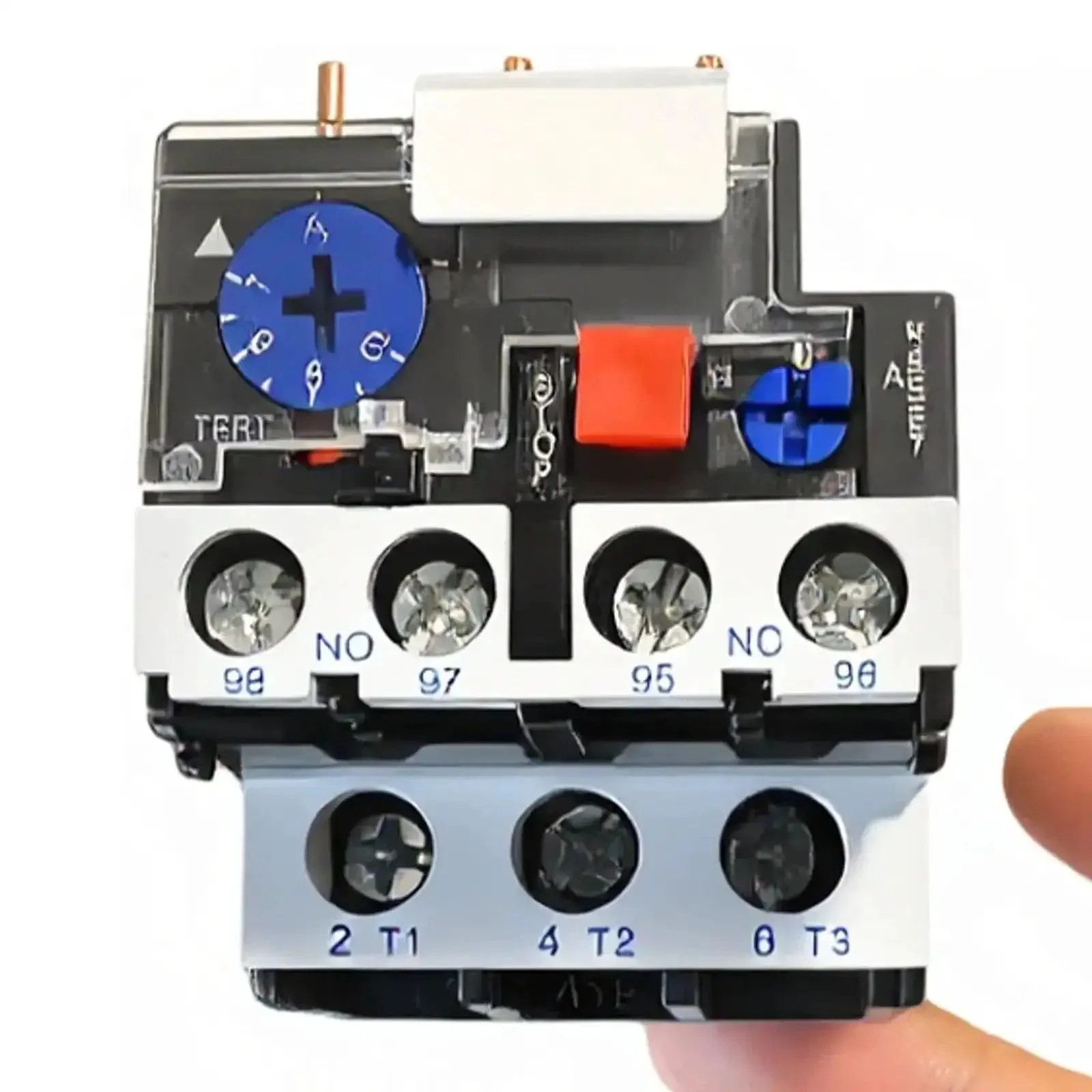 Three Phase Motor Protection Relay With 7-10A Adjustable Overload, 1NO 1NC Auxiliary, Manual Auto Reset, Heavy Duty Industrial Grade, Compatible With JR28-25 NR2-25 LR2-D13 Relays, 690V AC Motor Starter For Industrial Machinery - Image 4