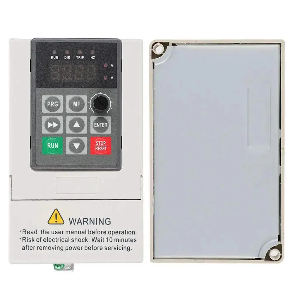 Three Phase Output VFD for Spindle Motors, 0.75KW 110V In, 7A Single Phase to Three Phase Frequency Inverter, Easy Speed Control for CNC Engraving, Printing, Packaging, Pump and Fan Equipment - Image 6