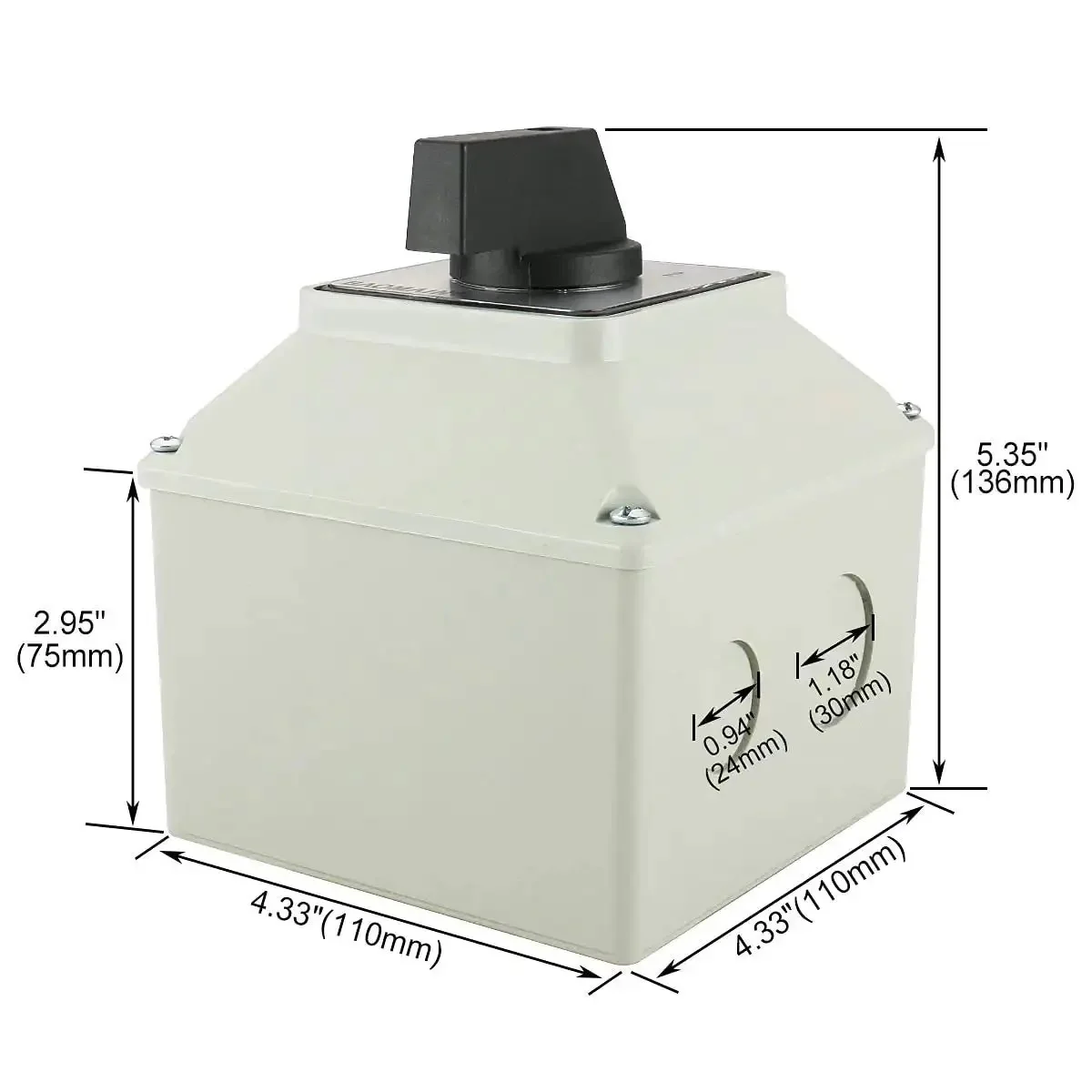Three Phase Rotary Changeover Switch 40A 660V With 12 Terminal Universal Cam Selector Waterproof Exterior Box Manual Transfer Switch For Motor Control 3 Position 1 0 2 - Image 6